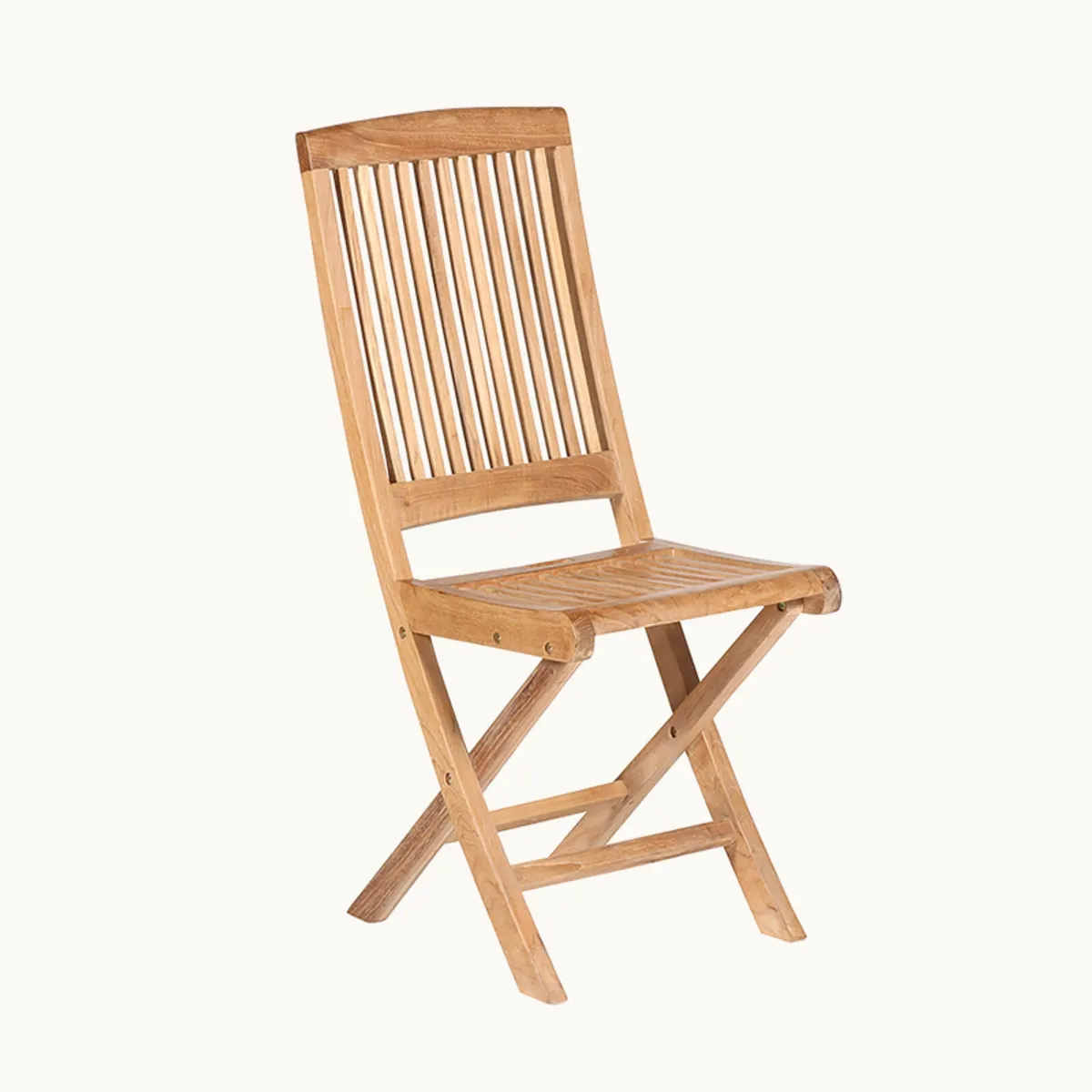 Bodini - Chaise de jardin pliante en teck massif