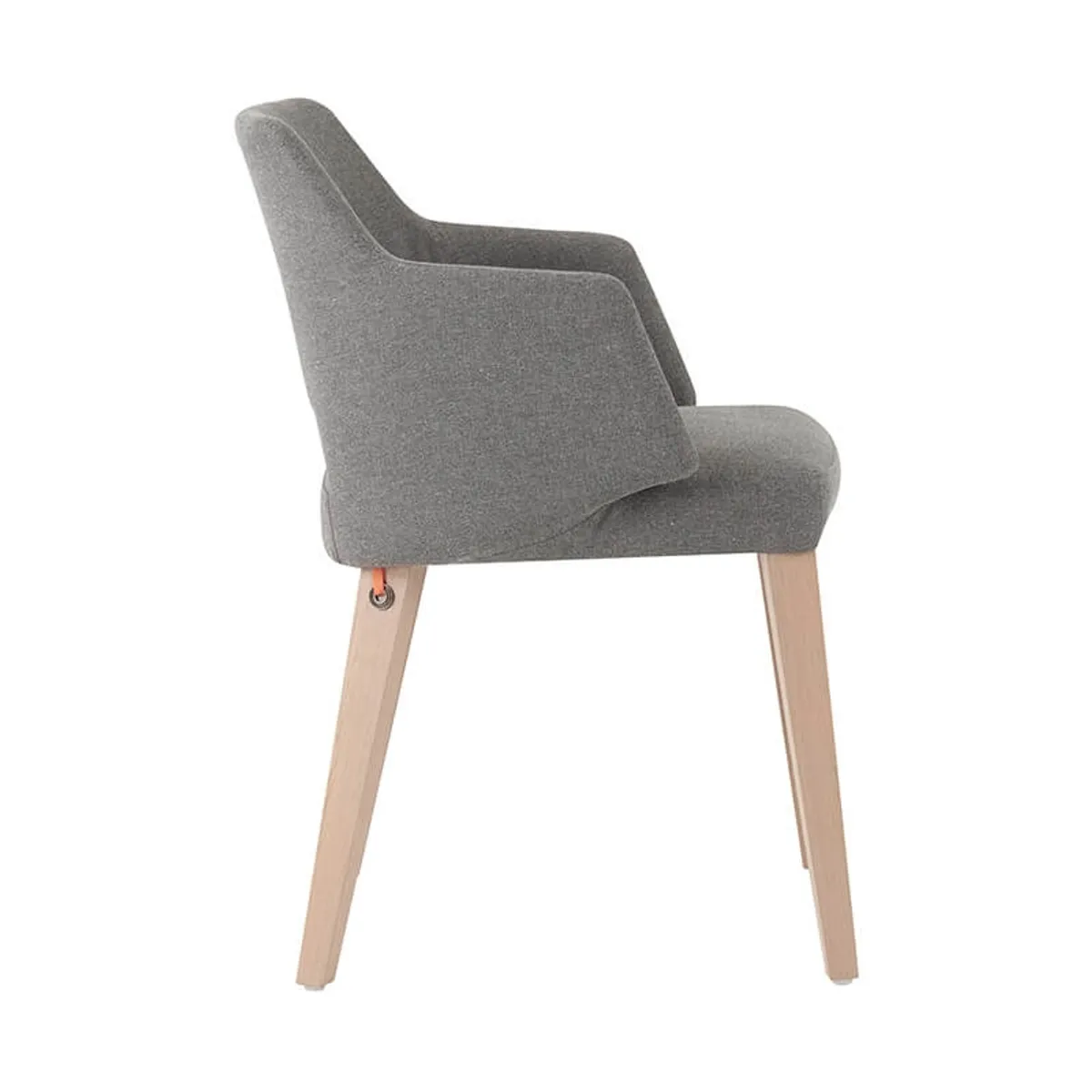 Lena Mobitec® - Fauteuil scandinave bois et tissu avec dossier ajouré — vue 5
