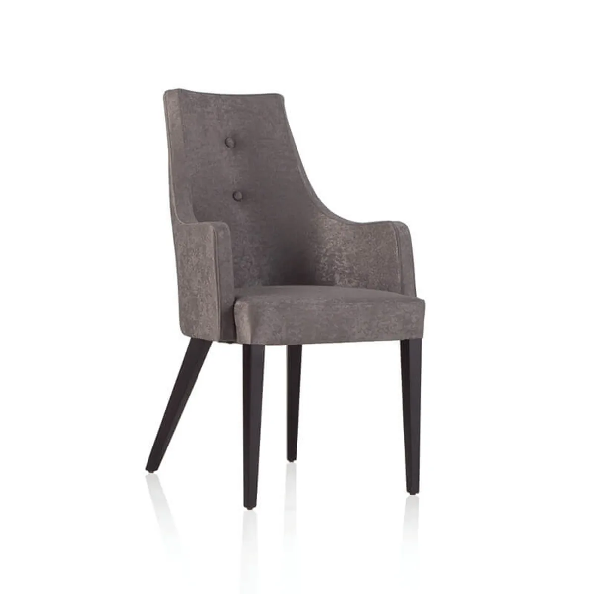 Park Bridge - Fauteuil contemporain en tissu et pieds bois