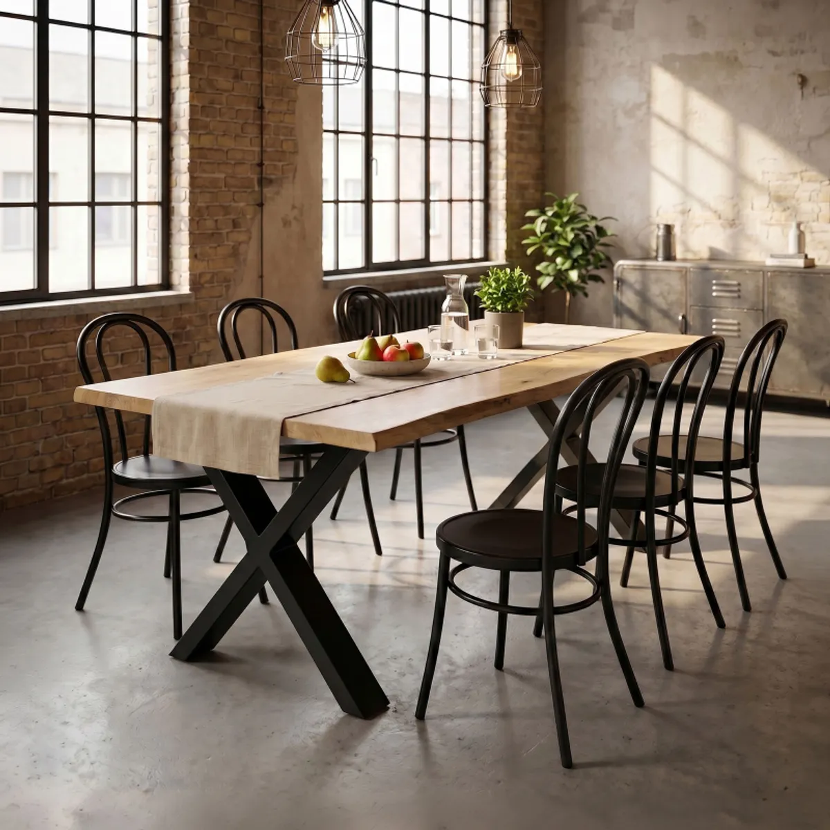 Madina - Chaise bistrot vintage en métal noir — vue 4