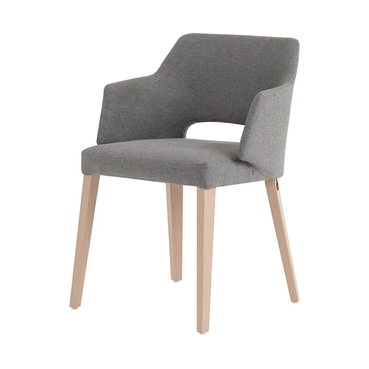 Lena Mobitec® - Fauteuil scandinave bois et tissu avec dossier ajouré — vue 3