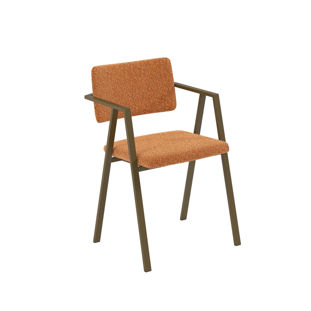 Bormio - Chaise design en tissu avec accoudoirs et pieds en métal — vue 3