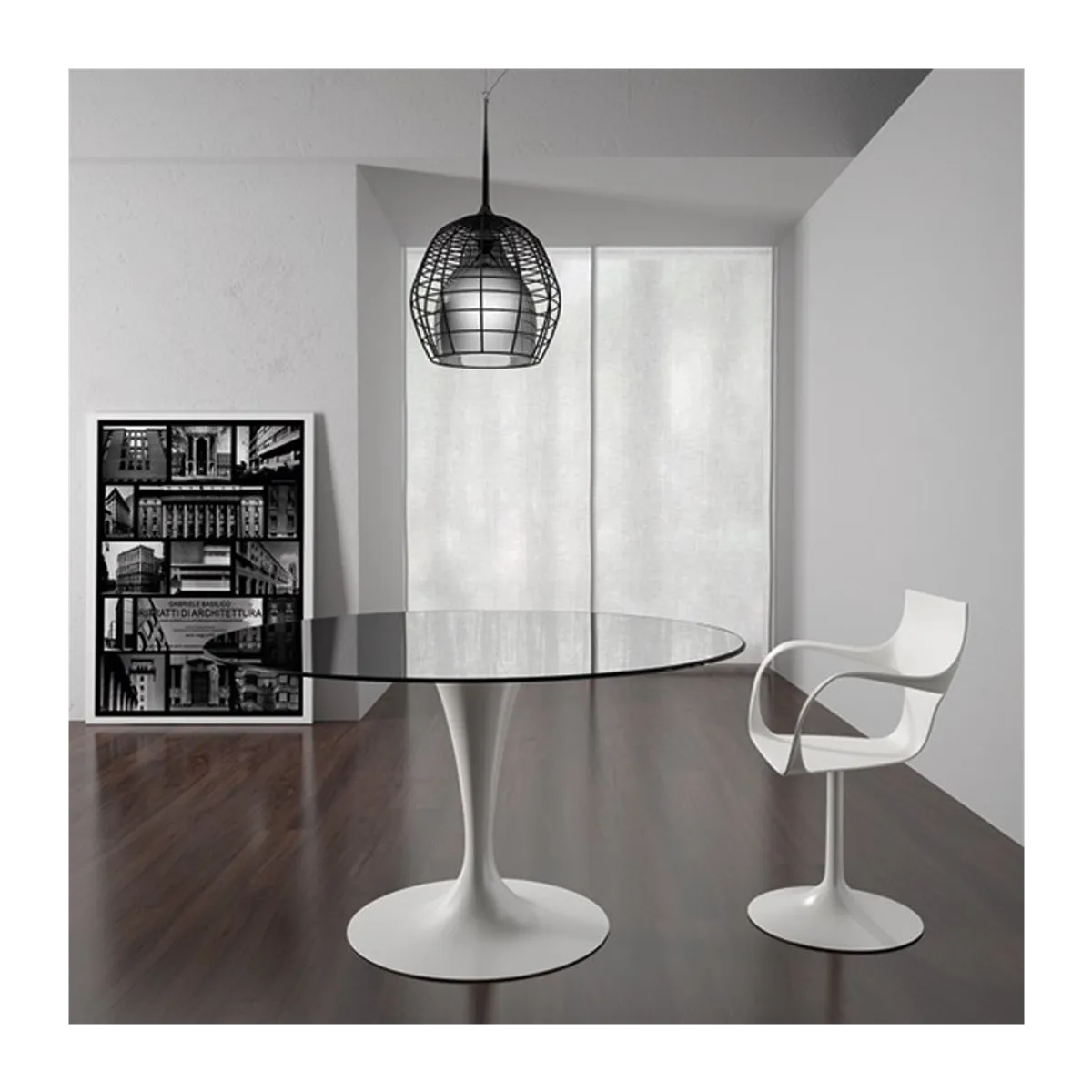 Flûte Sovet® - Table ronde design en verre — vue 4
