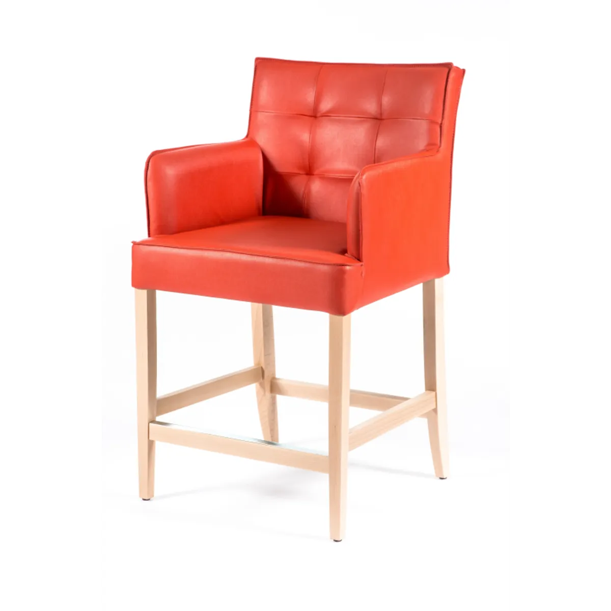 BarDiem 2 - Tabouret snack matelassé avec accoudoirs — vue 3