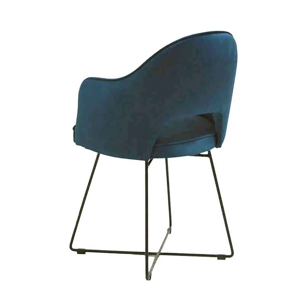 Bistrot - Fauteuil design en tissu avec dossier ajouré — vue 3