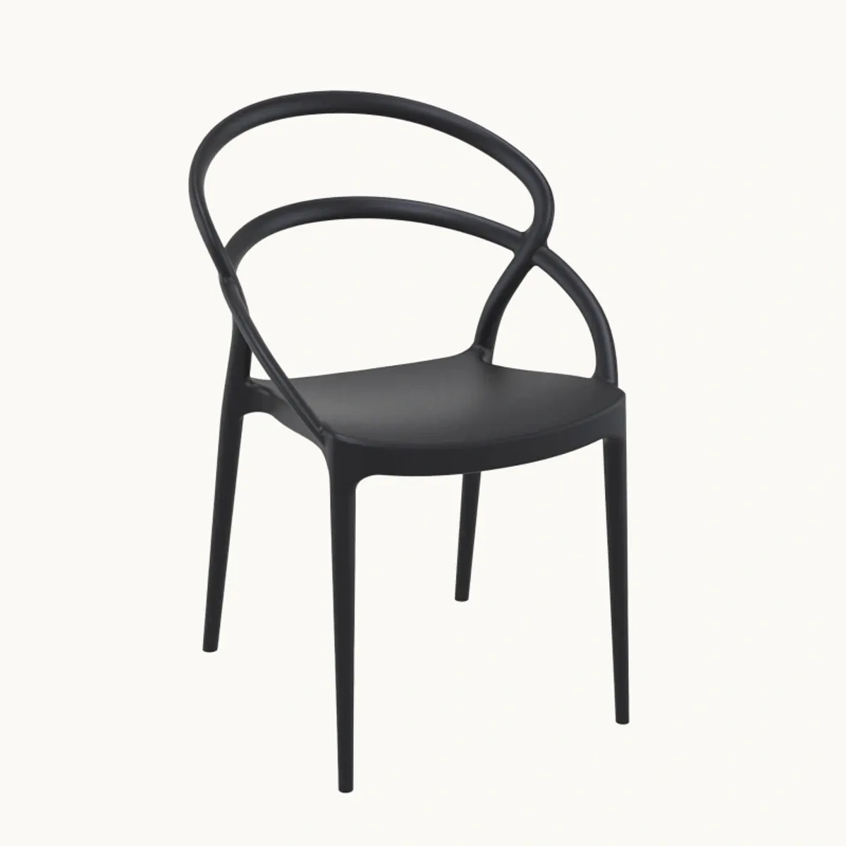 Pia - Chaise de jardin tendance empilable en polypropylène