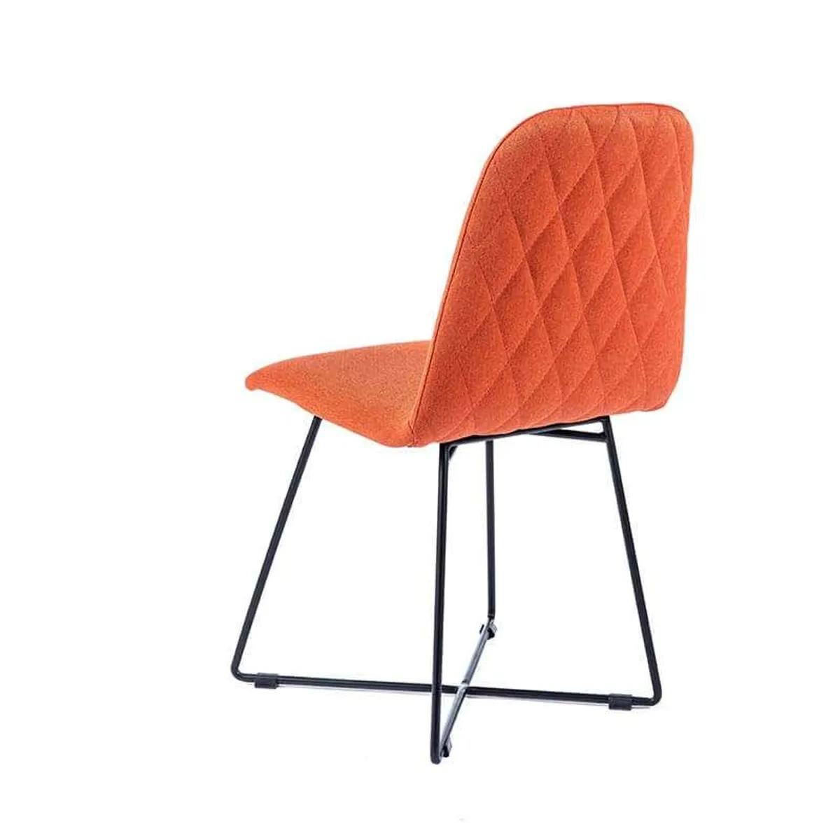Pandora diamant - Chaise design scandinave en tissu pieds filaires en métal noir — vue 4