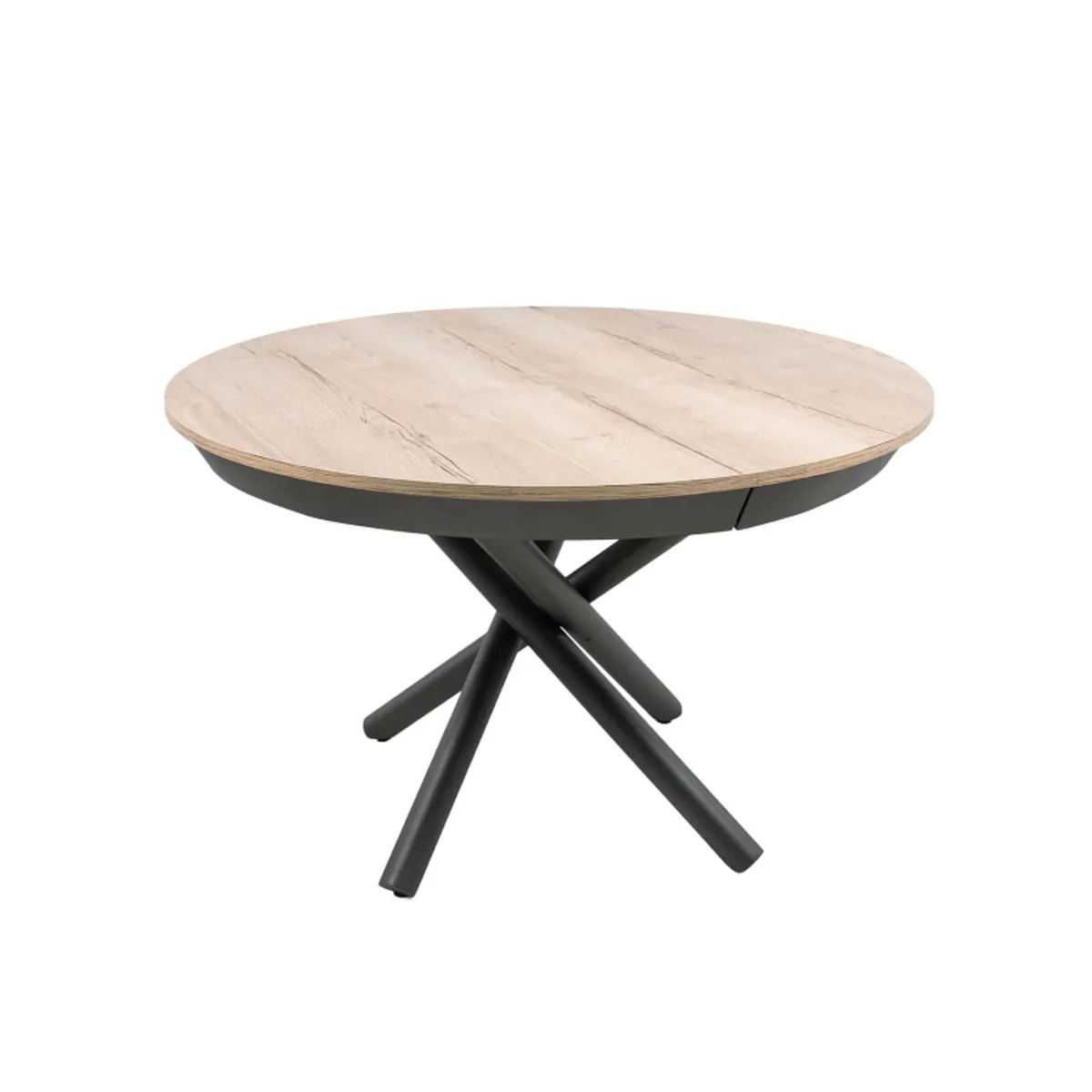 Fahrenheit - Table ronde extensible design en mélaminé et pied mikado — vue 3