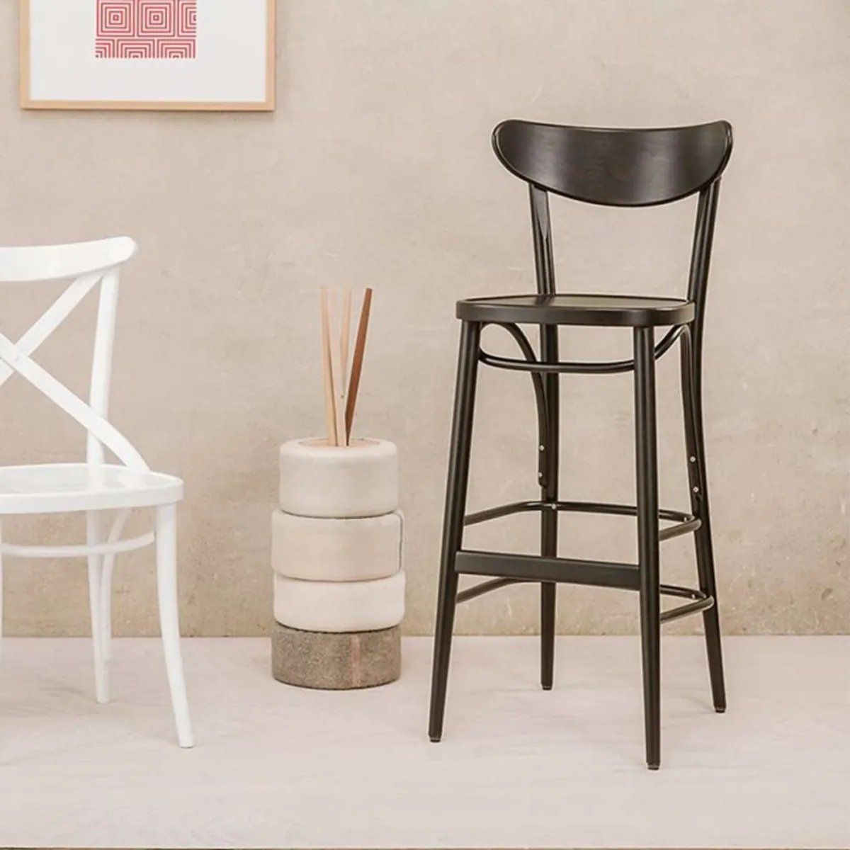 Banana Ton® - Tabouret de bar bistrot en bois