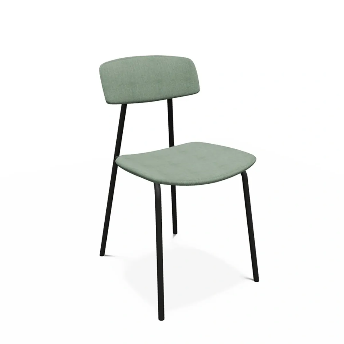 Lazio - Chaise en tissu de style rétro fabriquée en Belgique