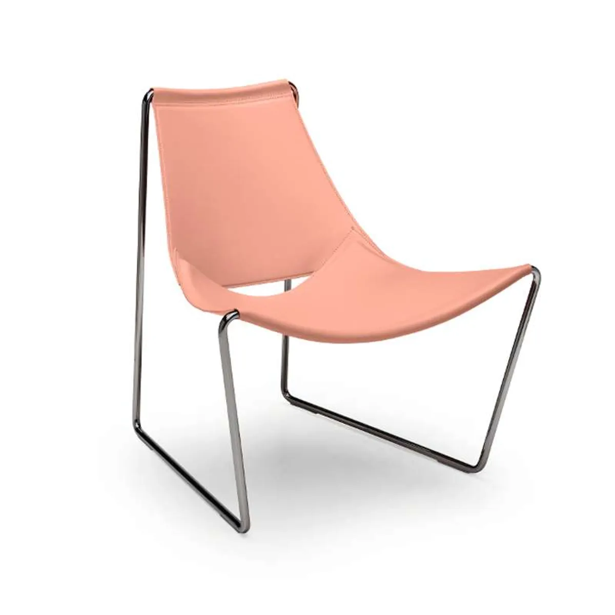 Apelle Midj® - Chaise transat design en croûte de cuir et métal — vue 3