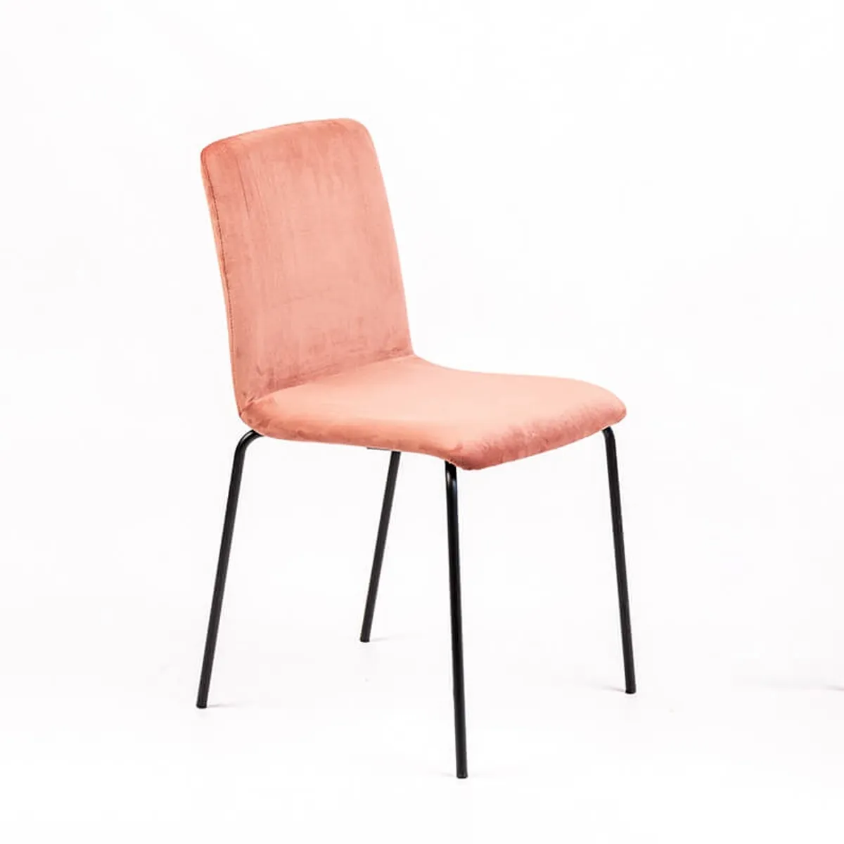 Plaza line - Chaise moderne avec dos matelassé en tissu et pieds en métal