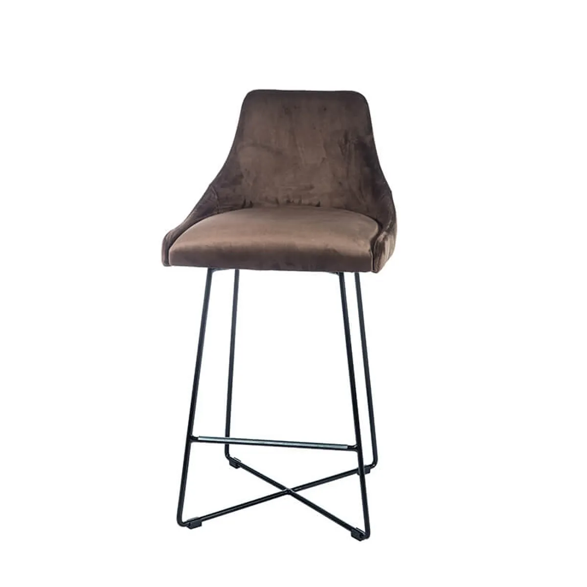 BarLars line - Tabouret snack moderne en métal et tissu — vue 3