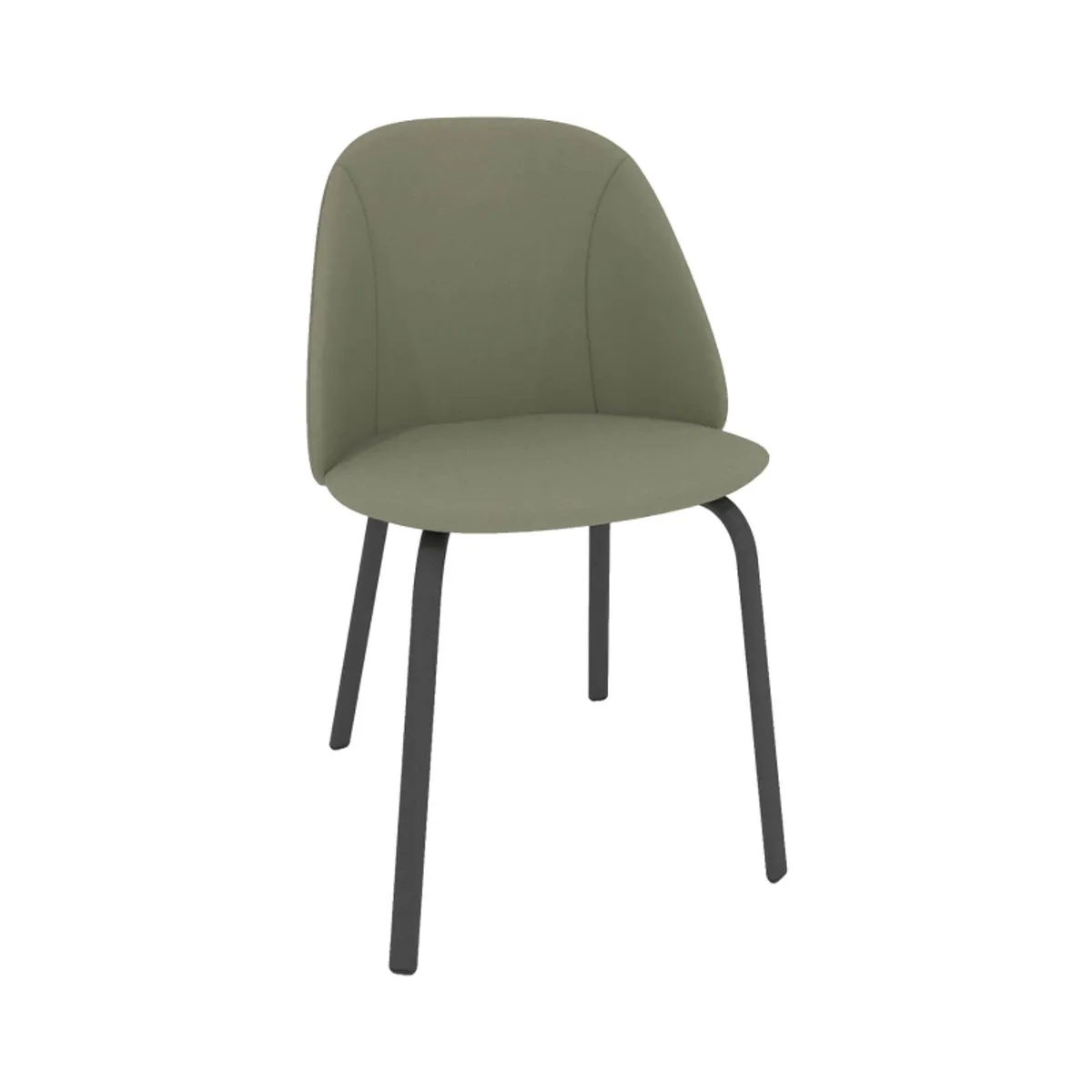 Sofia - Chaise cosy en simili avec pieds métal — vue 3