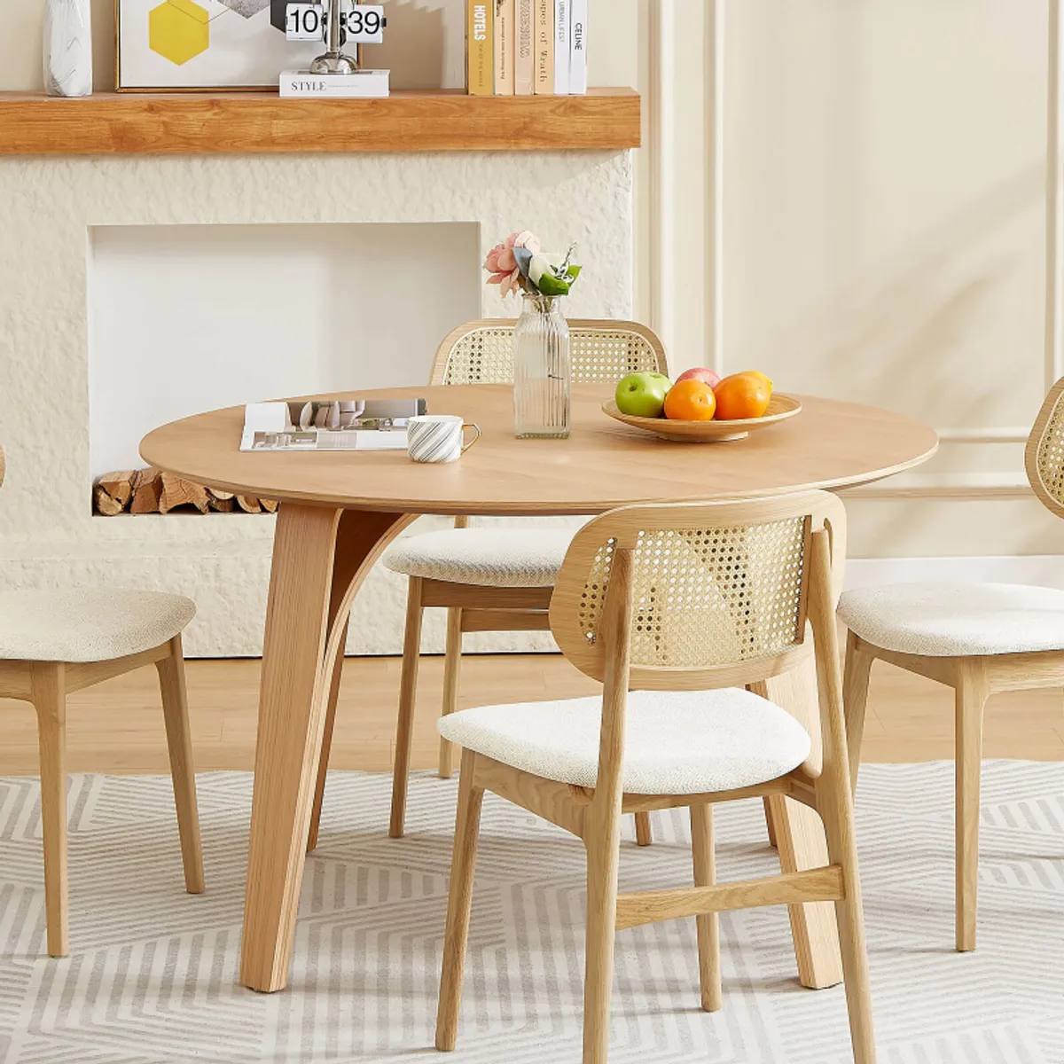 Romane - Table design ronde en bois — vue 4