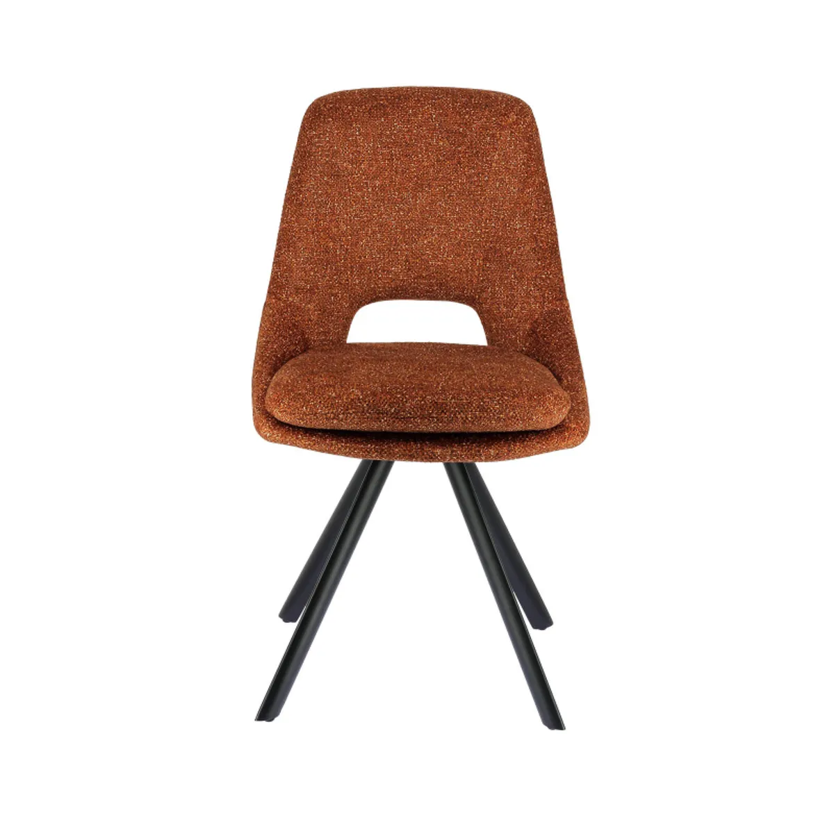 Alizée - Chaise moderne en tissu rembourrée pieds en métal — vue 5