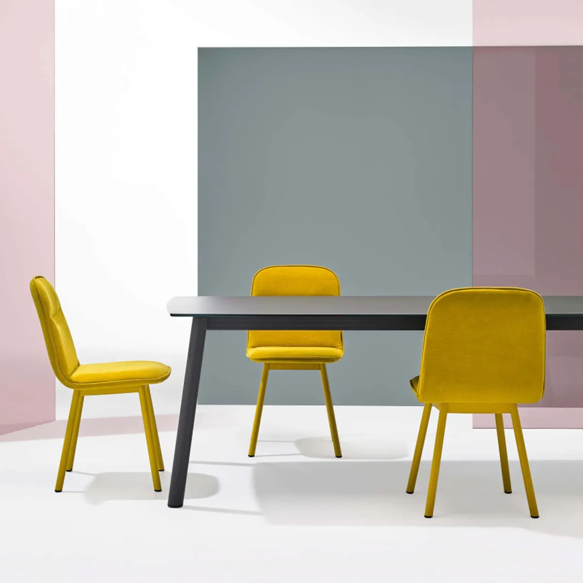 Köln Mobliberica® - Chaise moderne en tissu et pieds métal — vue 5