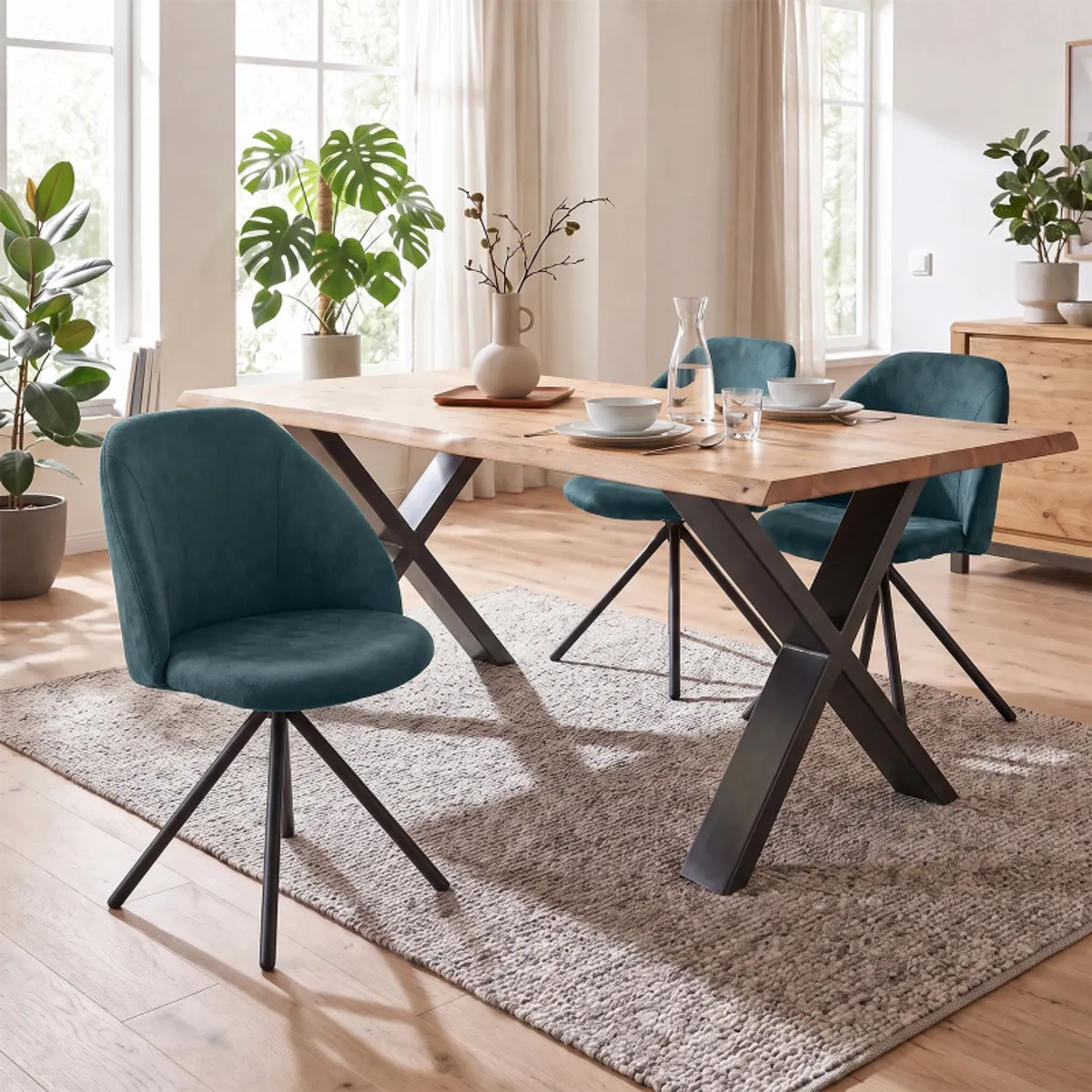 Fixie - Chaise tendance en tissu et pieds en métal — vue 4