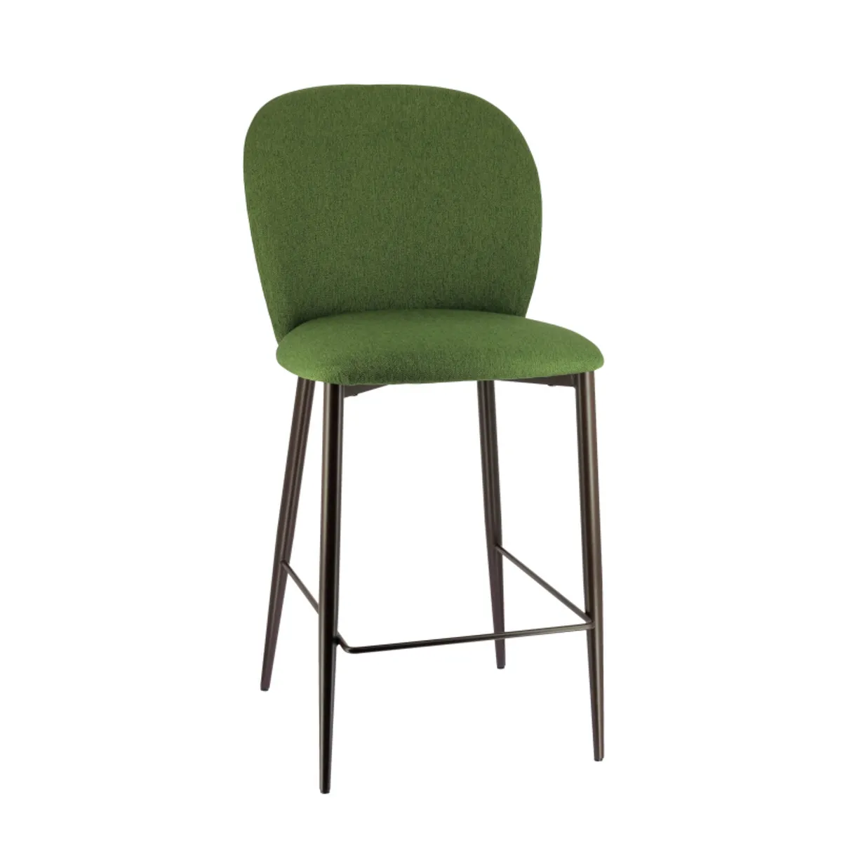 Odette - Tabouret snack moderne en tissu avec pieds en métal — vue 4