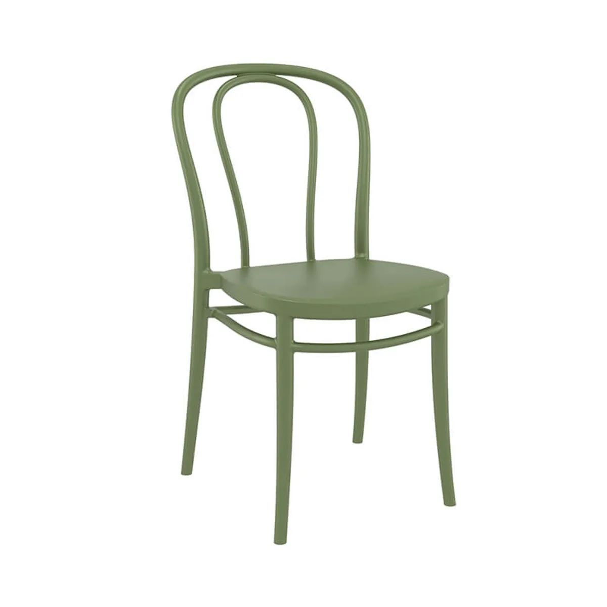 Victor - Chaise de jardin bistrot empilable en polypropylène — vue 4
