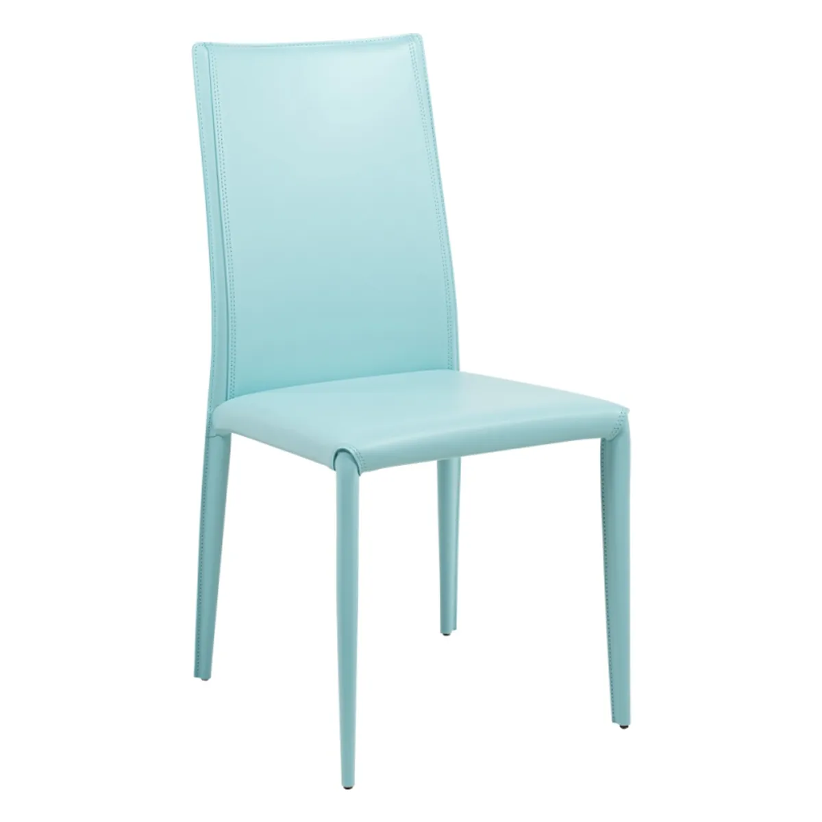 Kesha - Chaise contemporaine en croûte de cuir