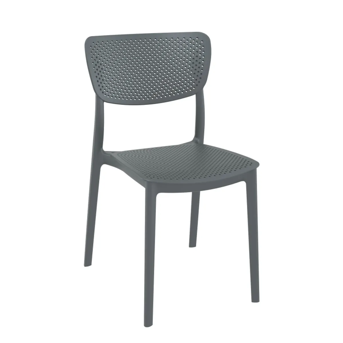 Lucy - Chaise moderne en polypropylène micro perforé