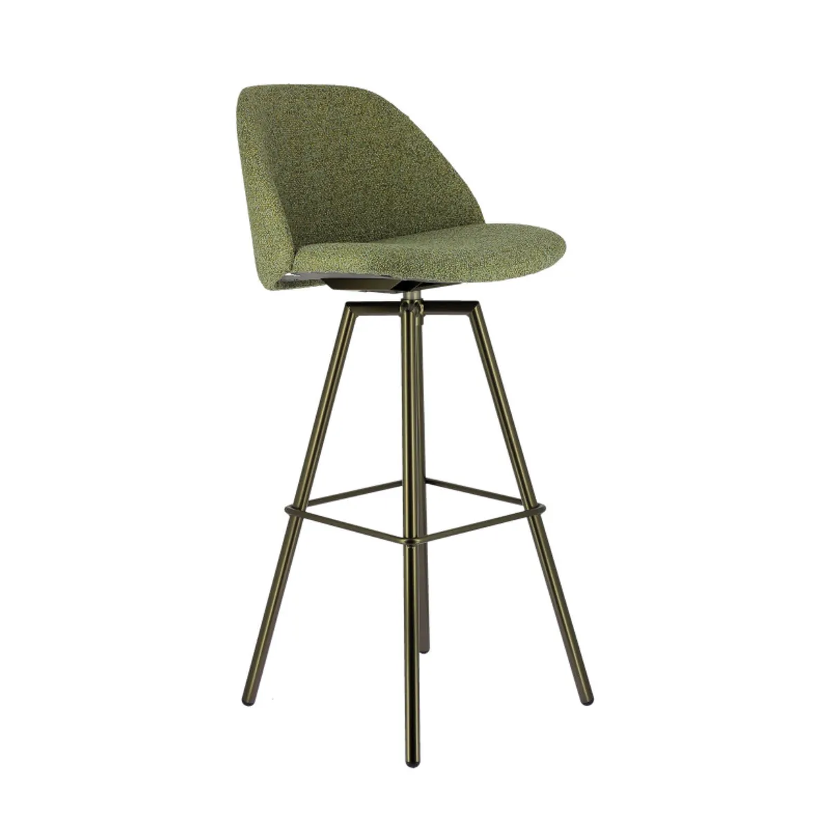 Swiftie - Tabouret de bar pivotant en tissu et pieds métal — vue 4
