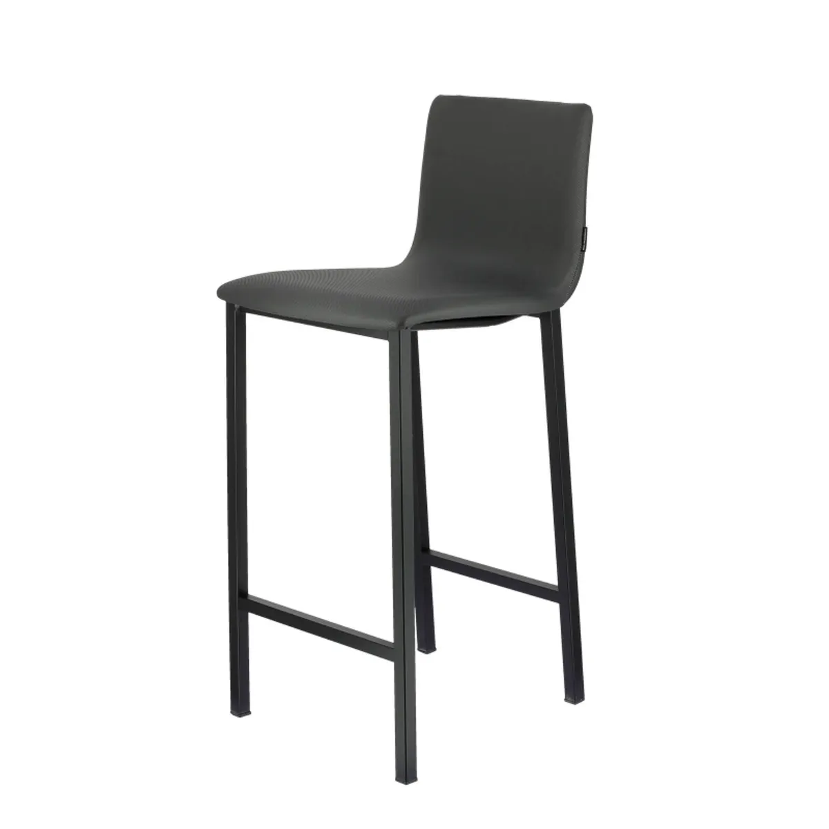 Koko Mobliberica® - Tabouret snack en simili dossier bas avec pieds en métal — vue 4