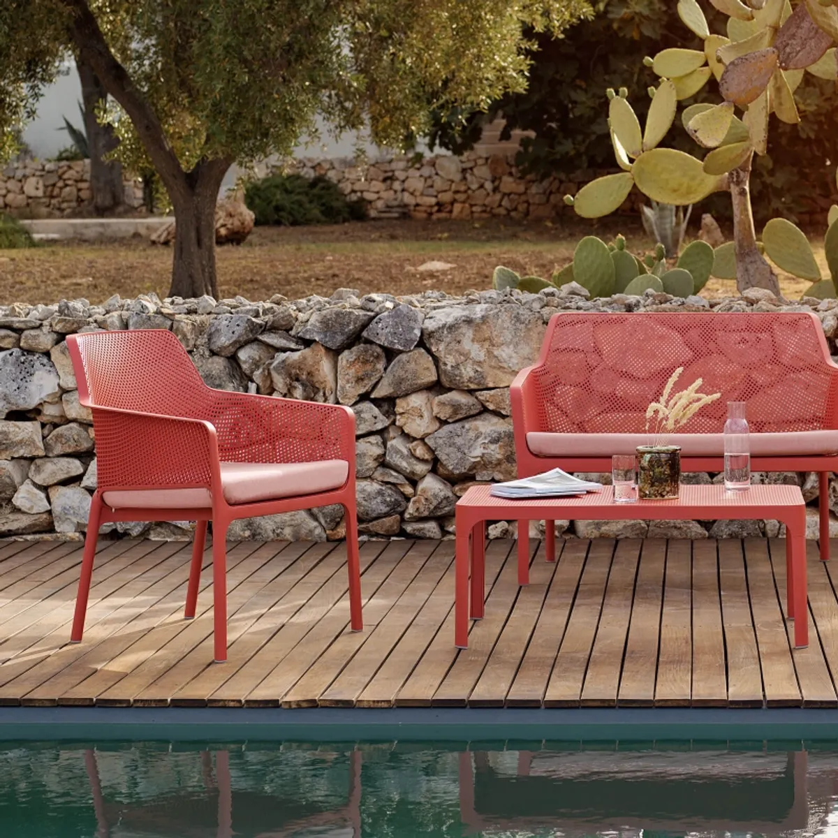 Net relax - Fauteuil de jardin relax empilable en polypropylène — vue 4