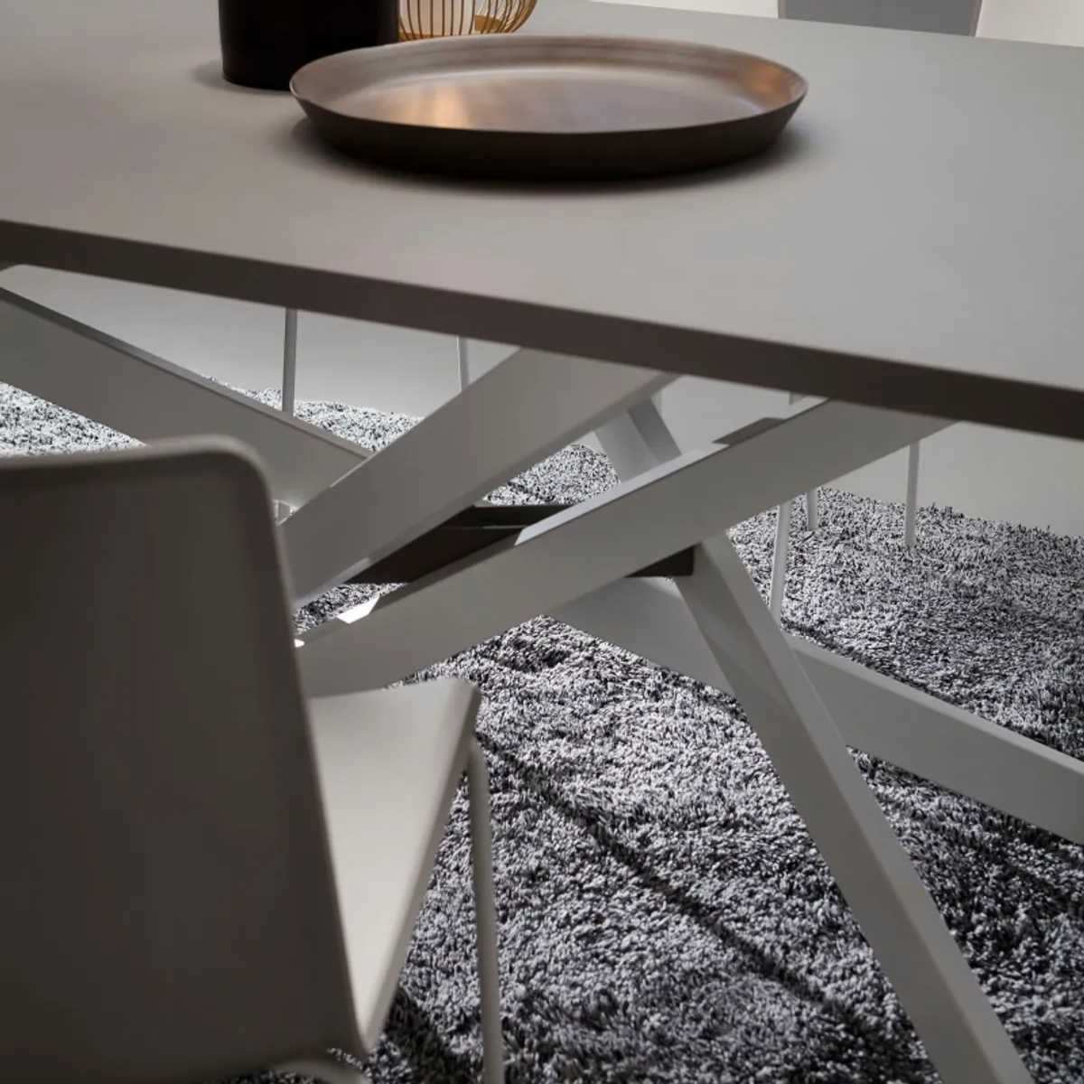 Renzo - Table de salle à manger design extensible en fenix — vue 4