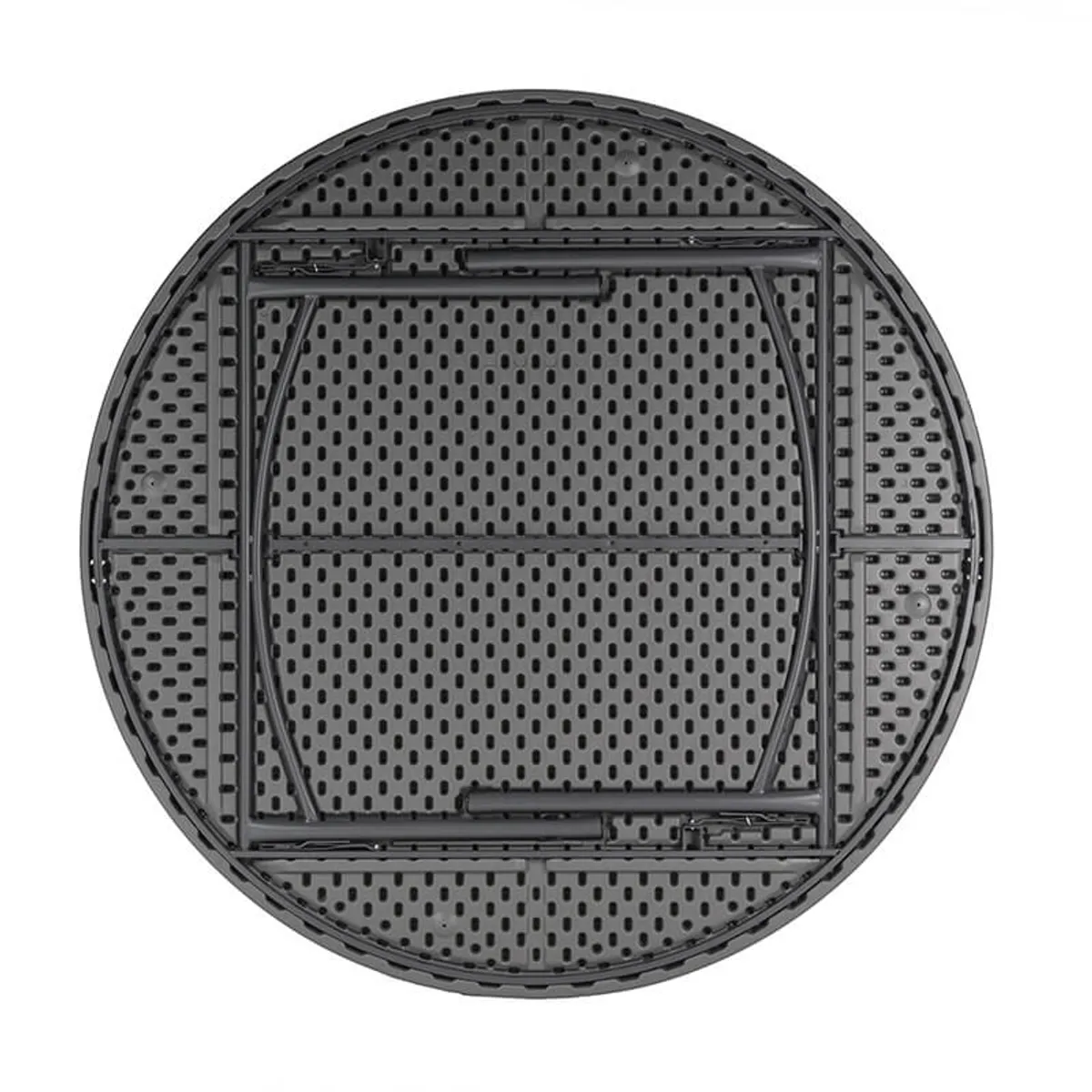 Planet - Table pliante ronde en plastique et métal gris foncé — vue 4