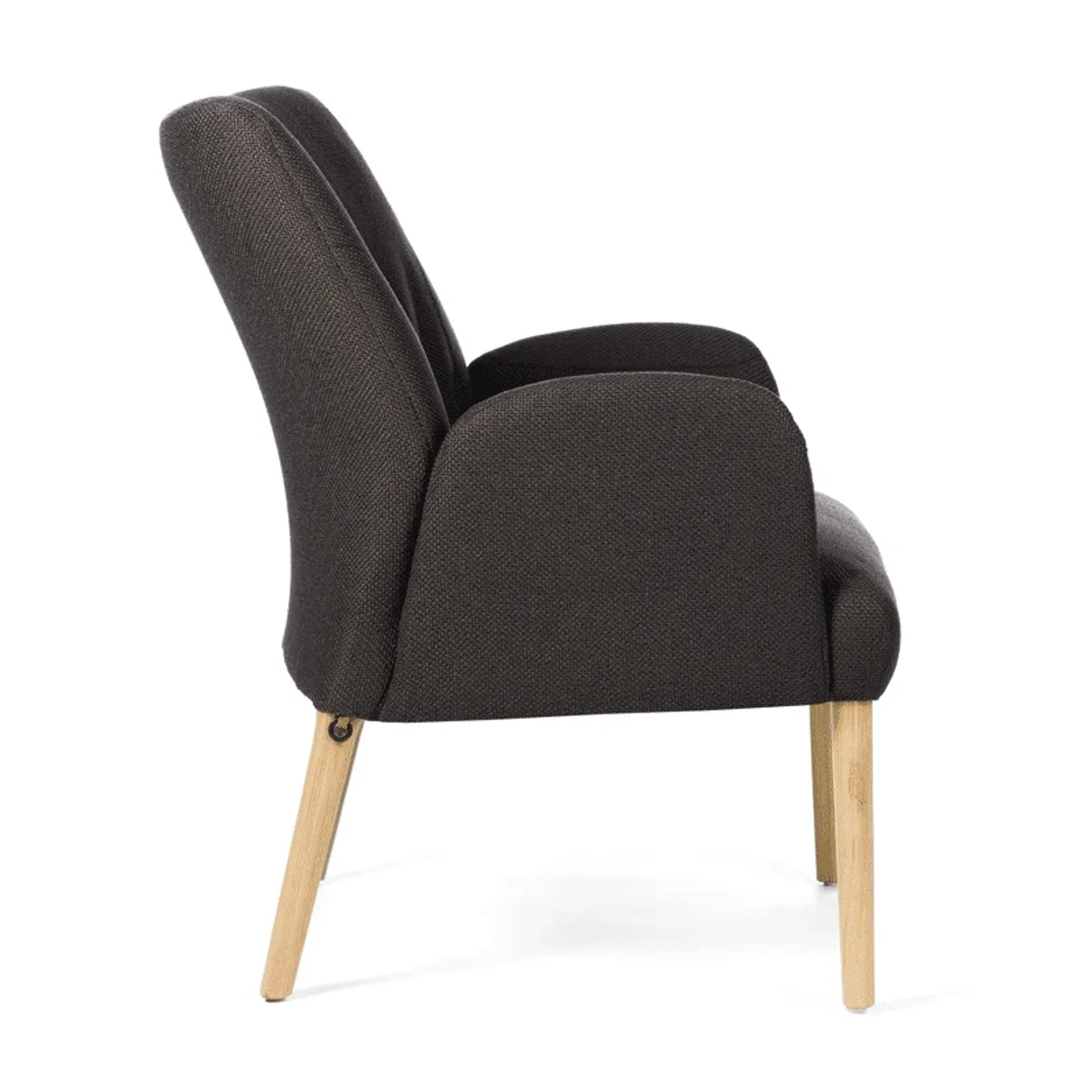 Enora Mobitec® - Fauteuil cocooning en tissu et pieds en bois — vue 4