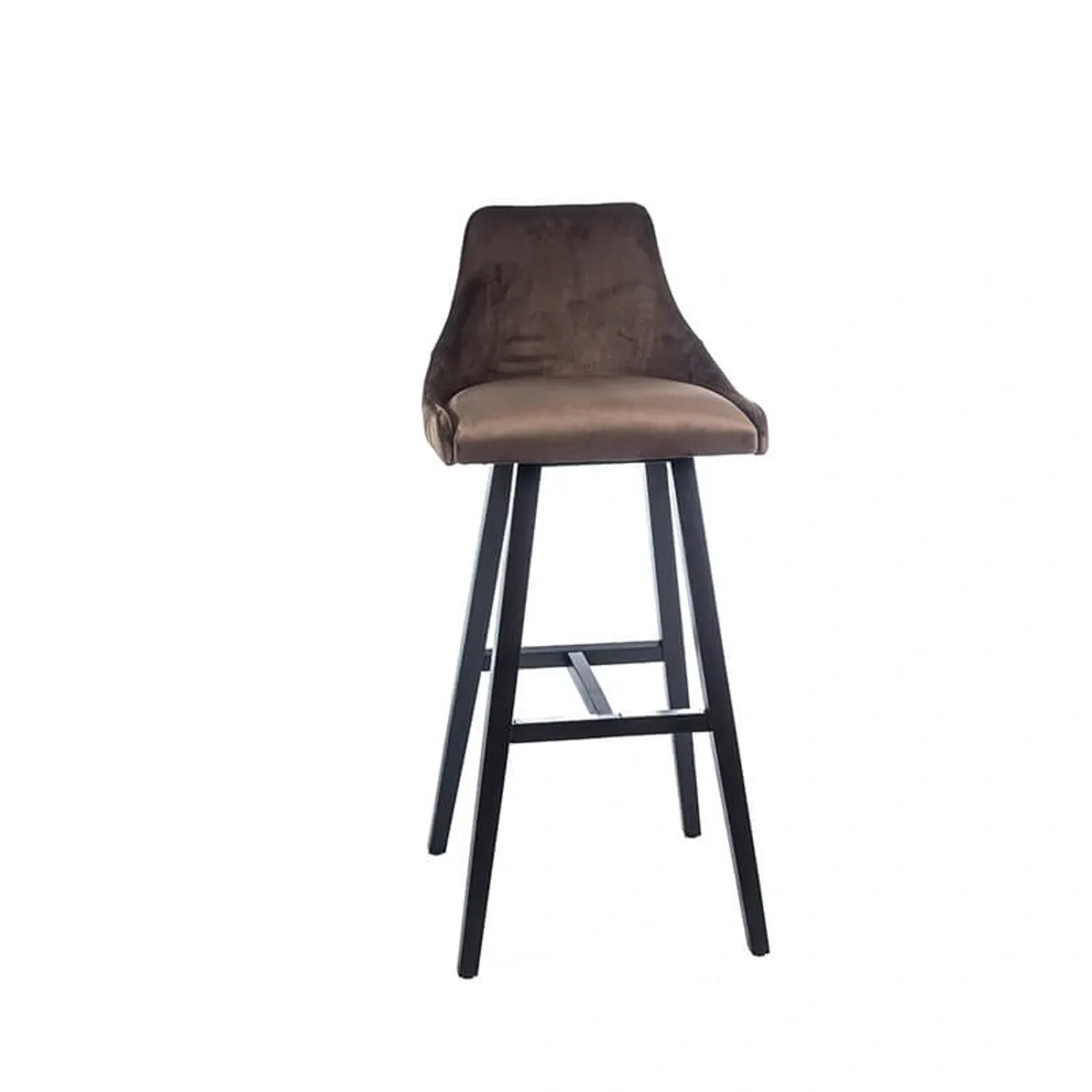 BarLars line - Tabouret hauteur 80 cm moderne coque tissu dos matelassé