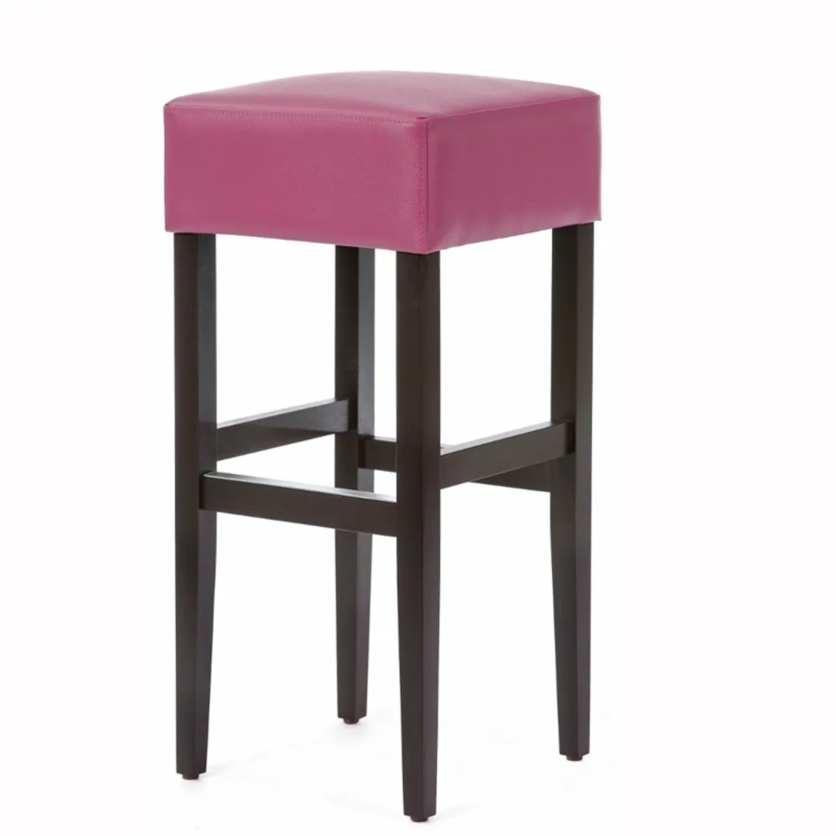 BarMax - Tabouret de bar sans dossier en synthétique et bois