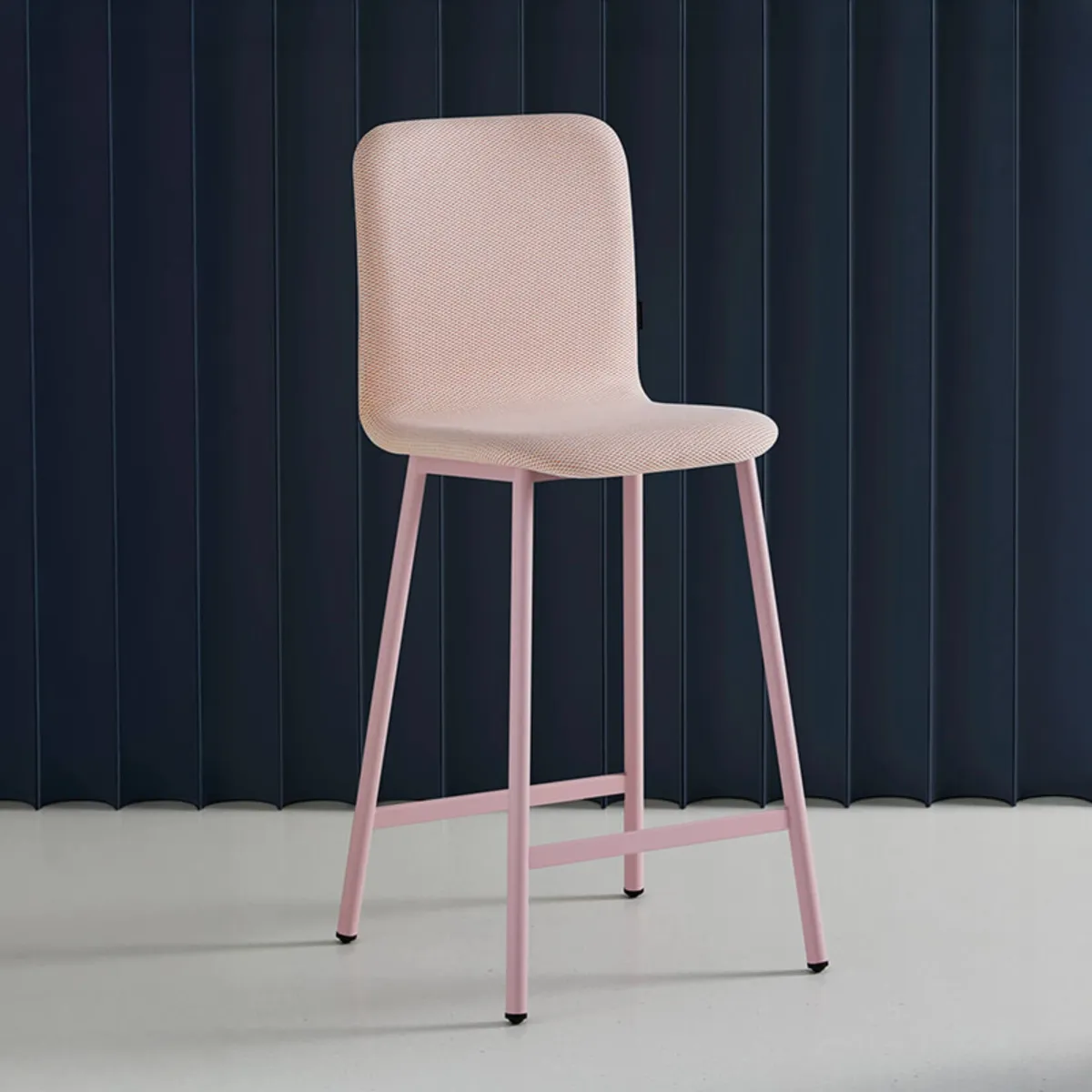 Pepper Mobliberica® - Tabouret snack moderne en tissu et pieds en métal