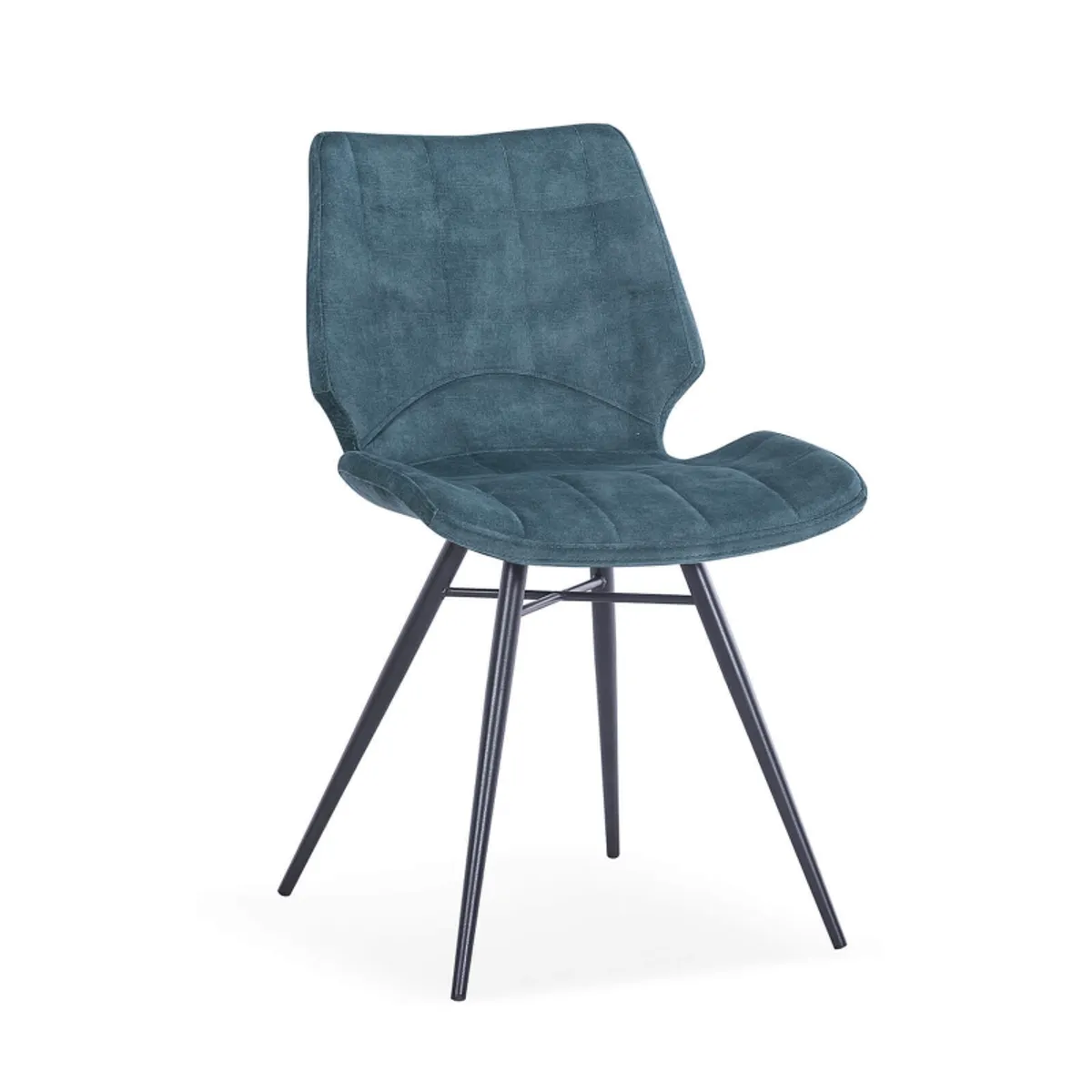 Ibéris - Chaise design vintage rembourrée en velours — vue 3