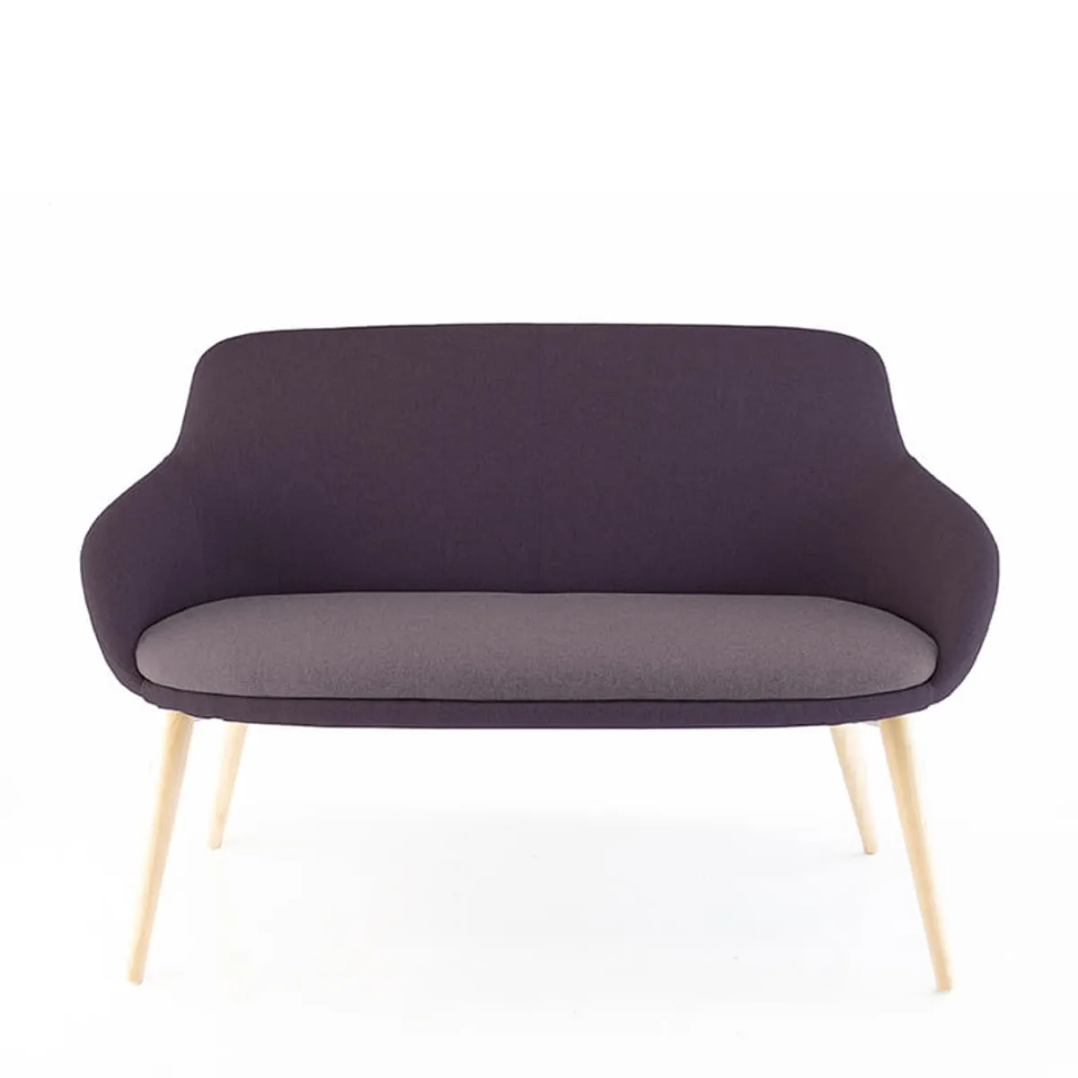 Eneka 02 - Banquette scandinave 2 places pieds bois fabriquée en France — vue 4