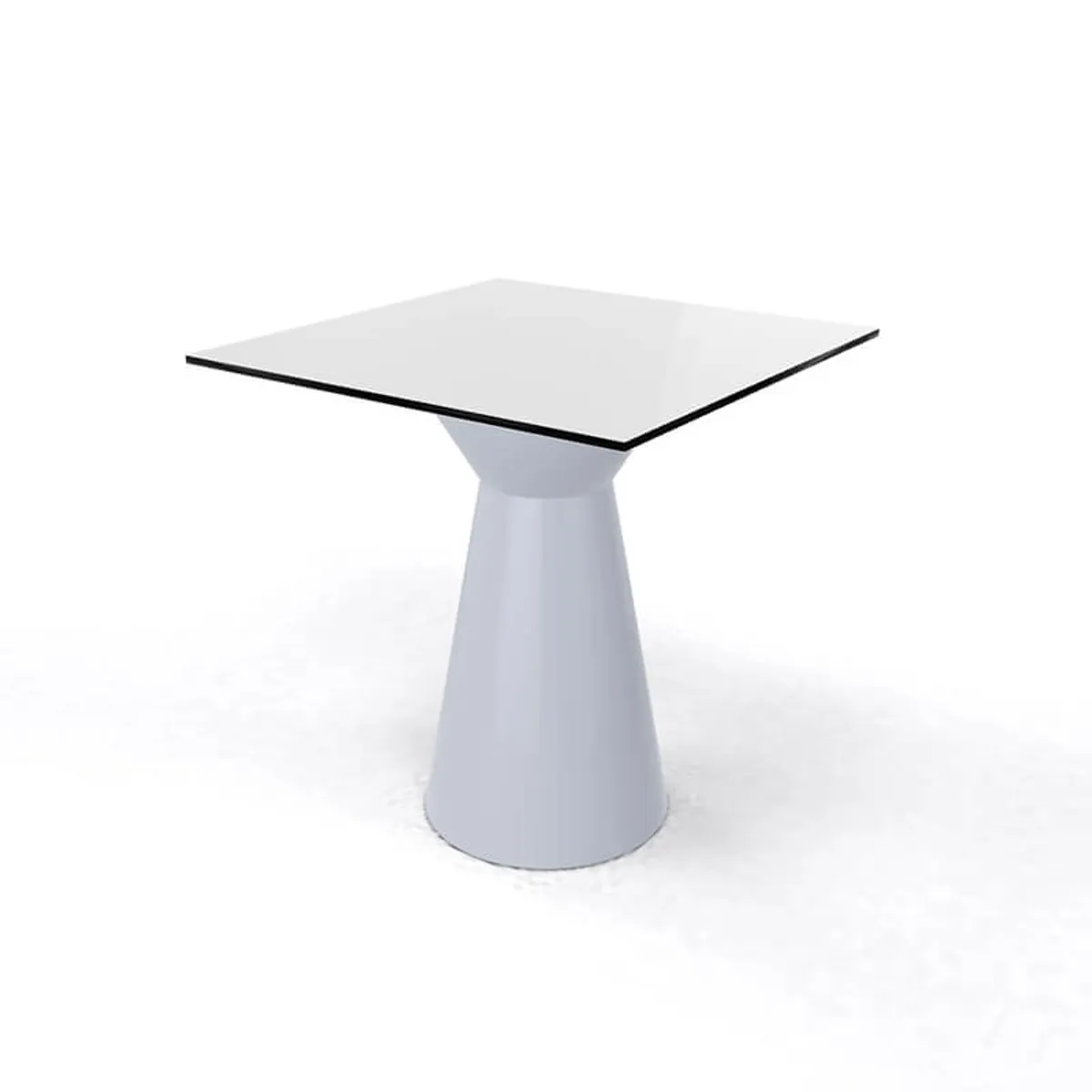 Roller H74 - Table carrée design italien à pied central — vue 5