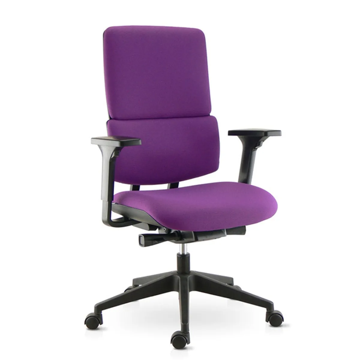 Wi max - Fauteuil de bureau en tissu avec roulettes — vue 3