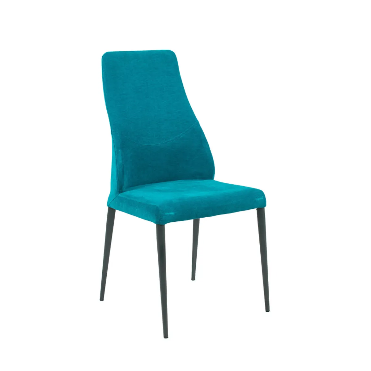 Mathilde - Chaise de salle à manger italienne moderne en tissu et métal — vue 3