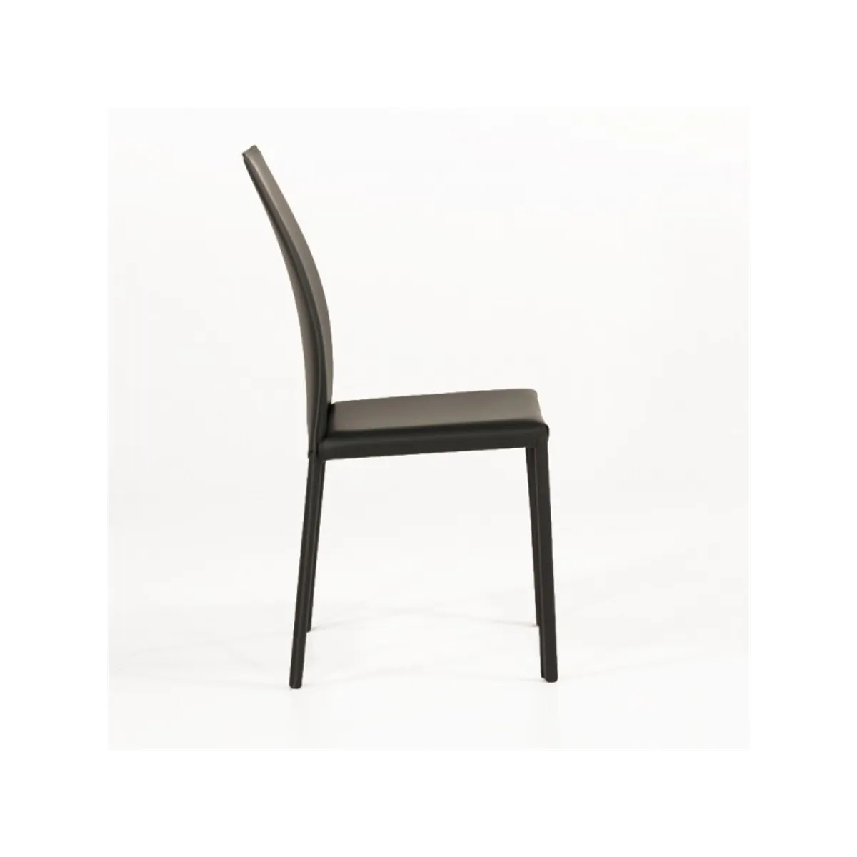 Giada - Chaise de salle à manger en croûte de cuir — vue 5