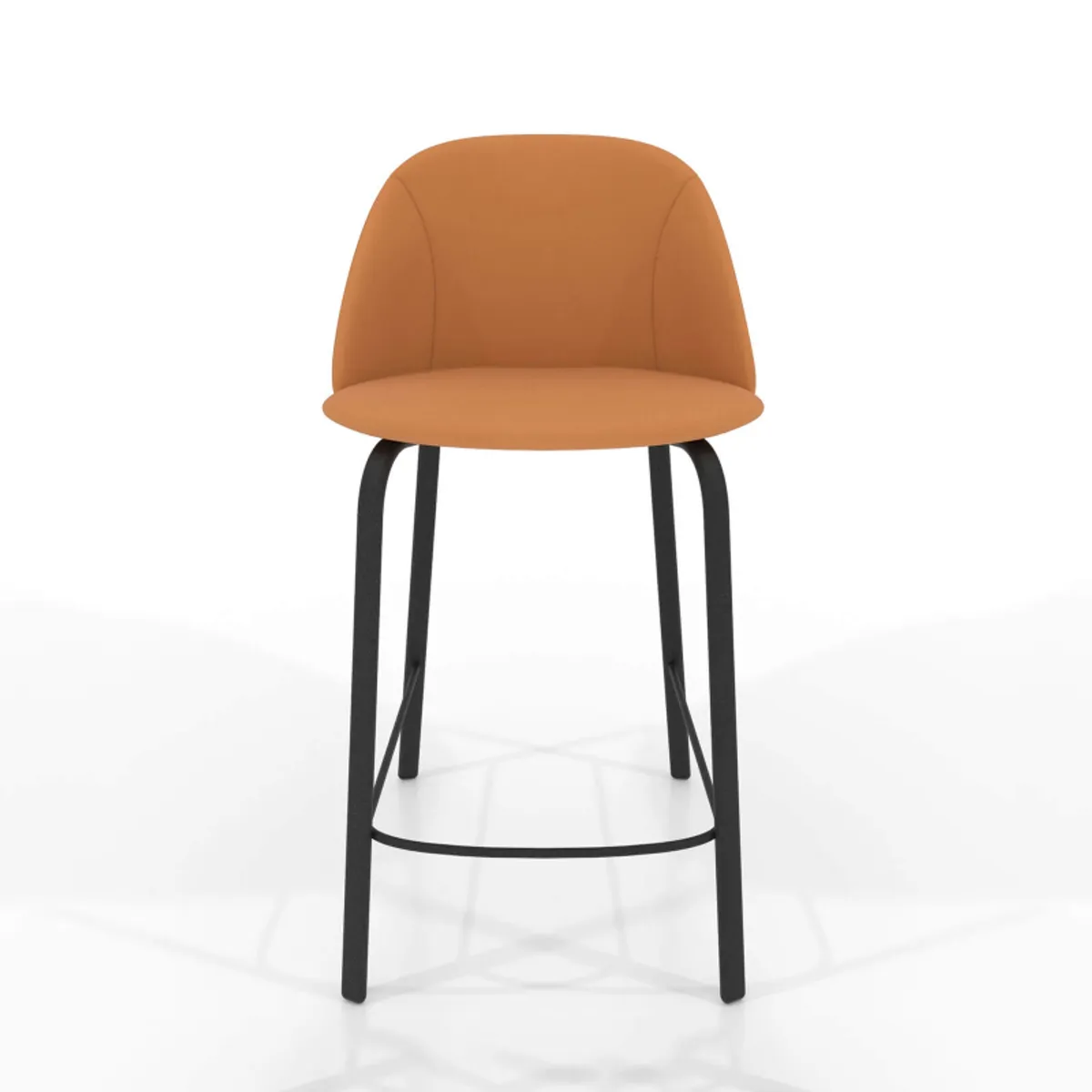 Sofia - Tabouret snack cosy en simili avec pieds en métal — vue 5