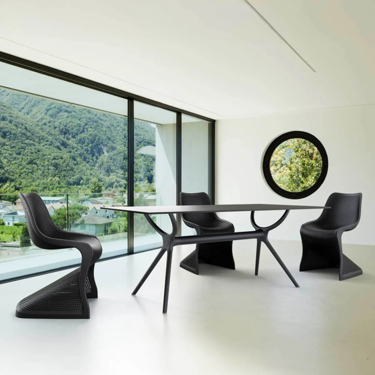 Bloom - Chaise design ajourée en polypropylène — vue 5