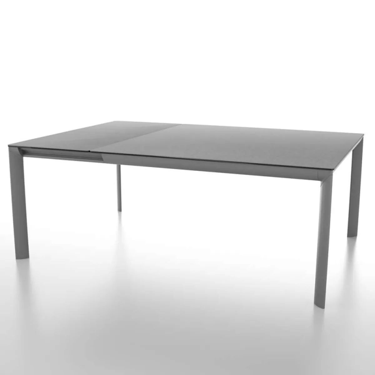 Cocoon - Table carrée extensible en céramique et pieds en métal — vue 5