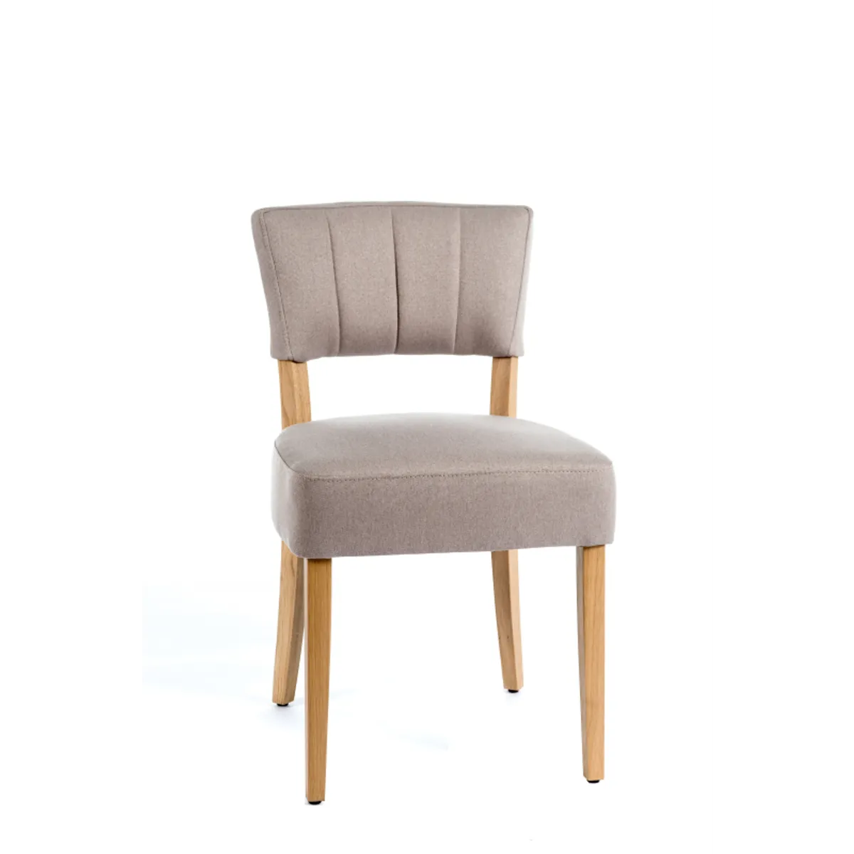 Steffi 2 - Chaise matelassée en tissu et bois