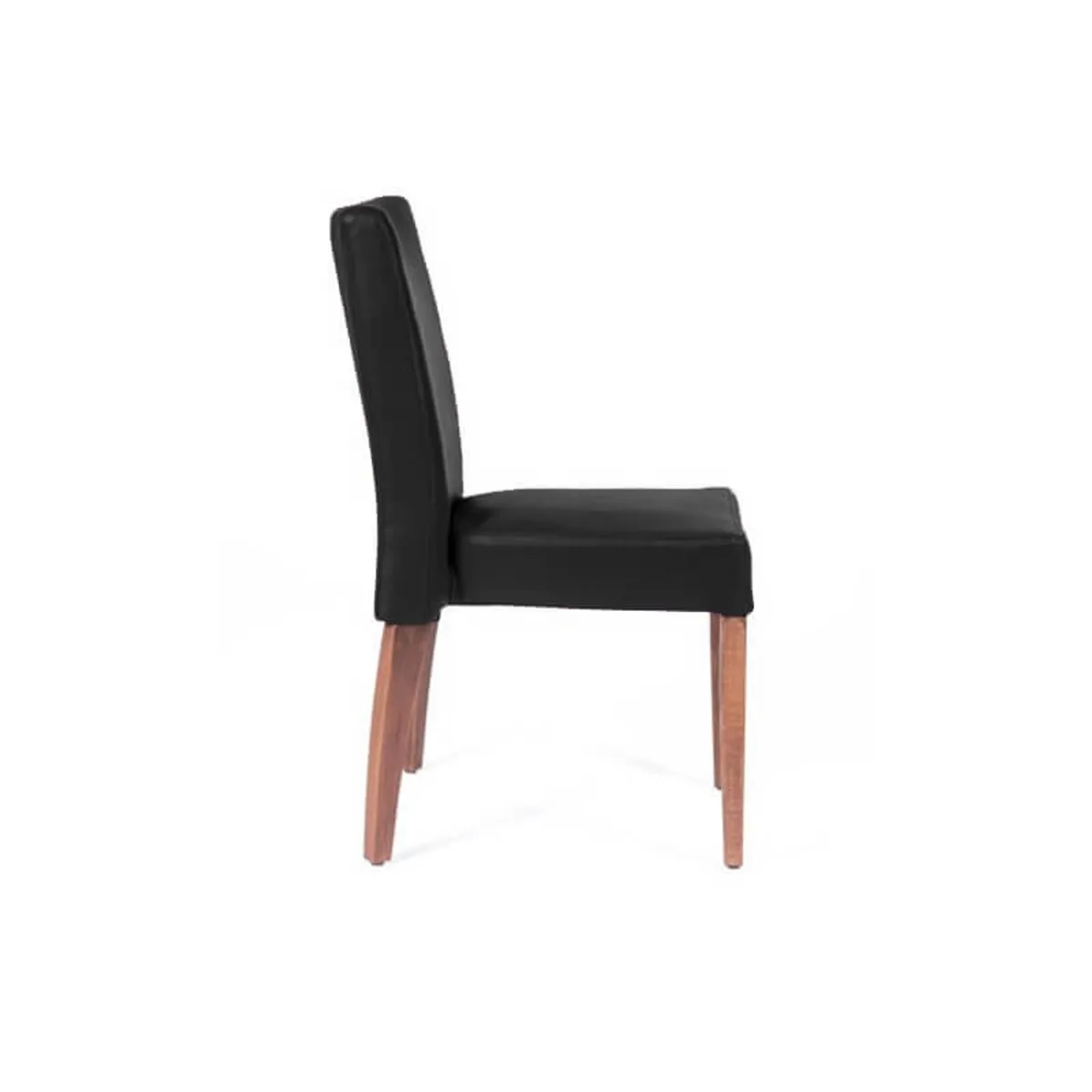 Matias stack - Chaise confortable empilable en simili avec pieds en bois — vue 3