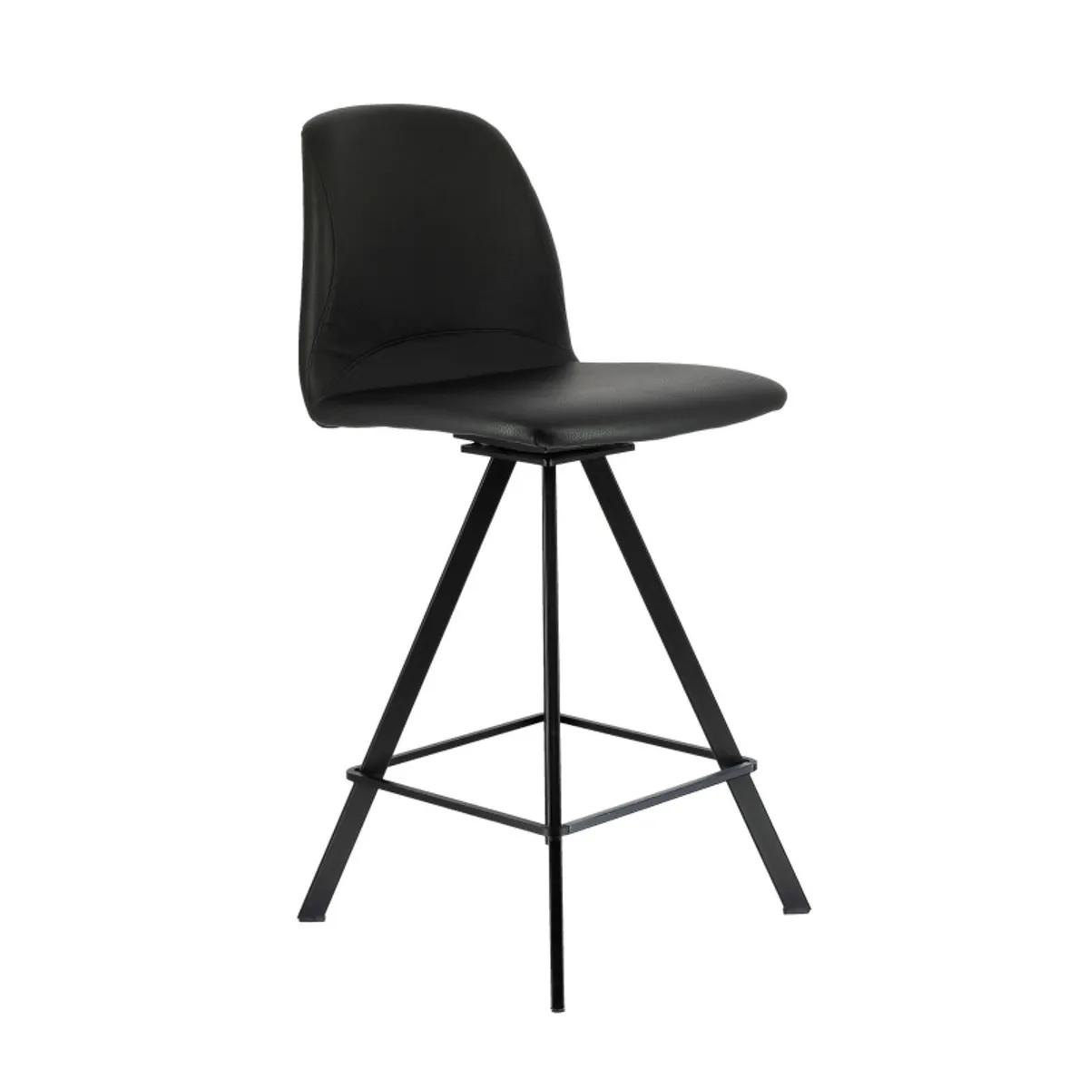 Girona - Tabouret snack pivotant moderne en simili — vue 3