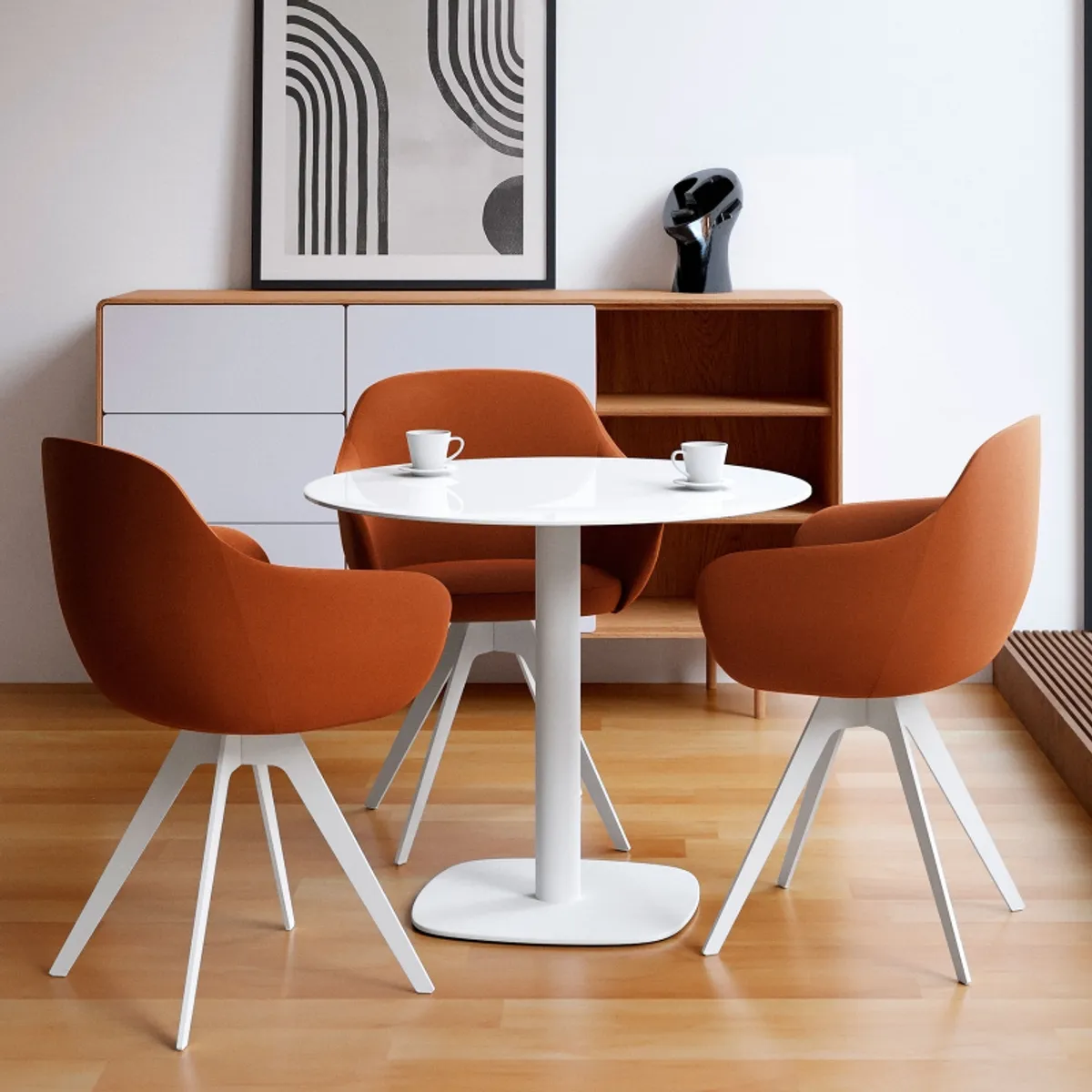 Circus - Table de cuisine ronde en verre petit espace