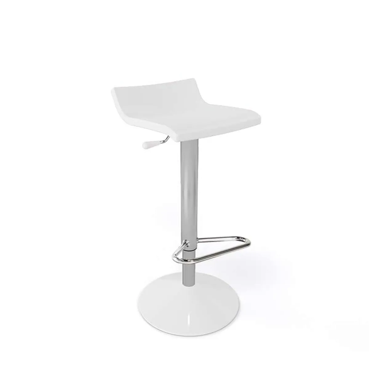 Over T - Tabouret moderne réglable en hauteur et tournant sans dossier — vue 4