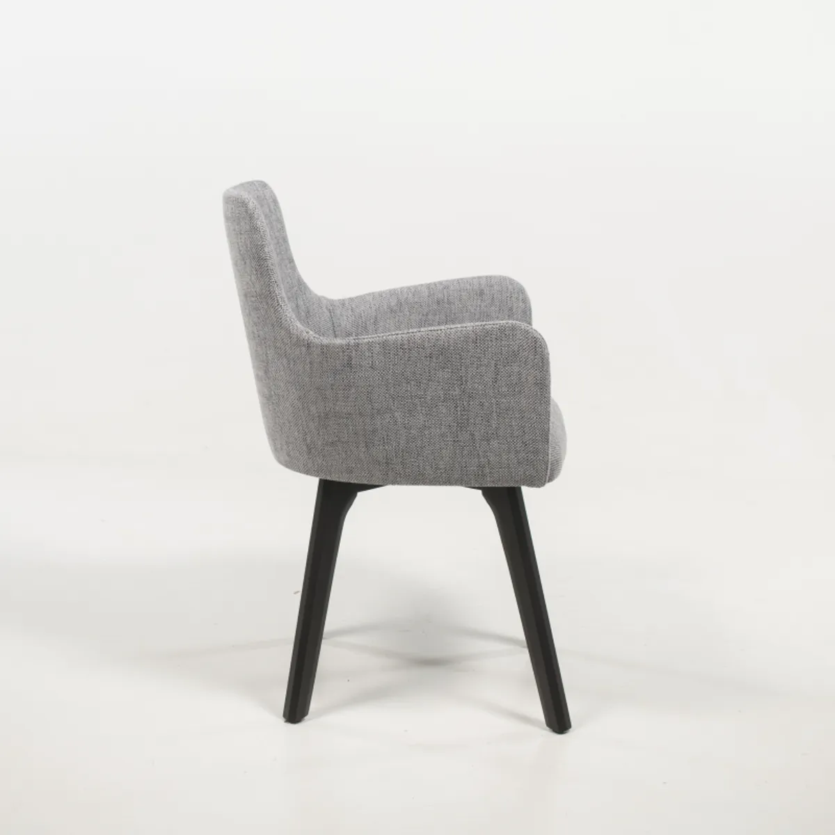Anders - Fauteuil cocooning en tissu et pieds bois — vue 4